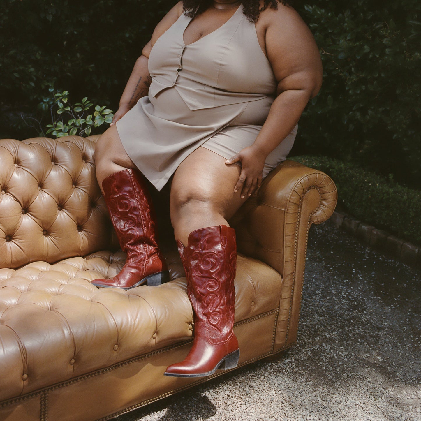 Mirla Oxblood Leather Extra Wide Calf Boots Dolce Vita On sale