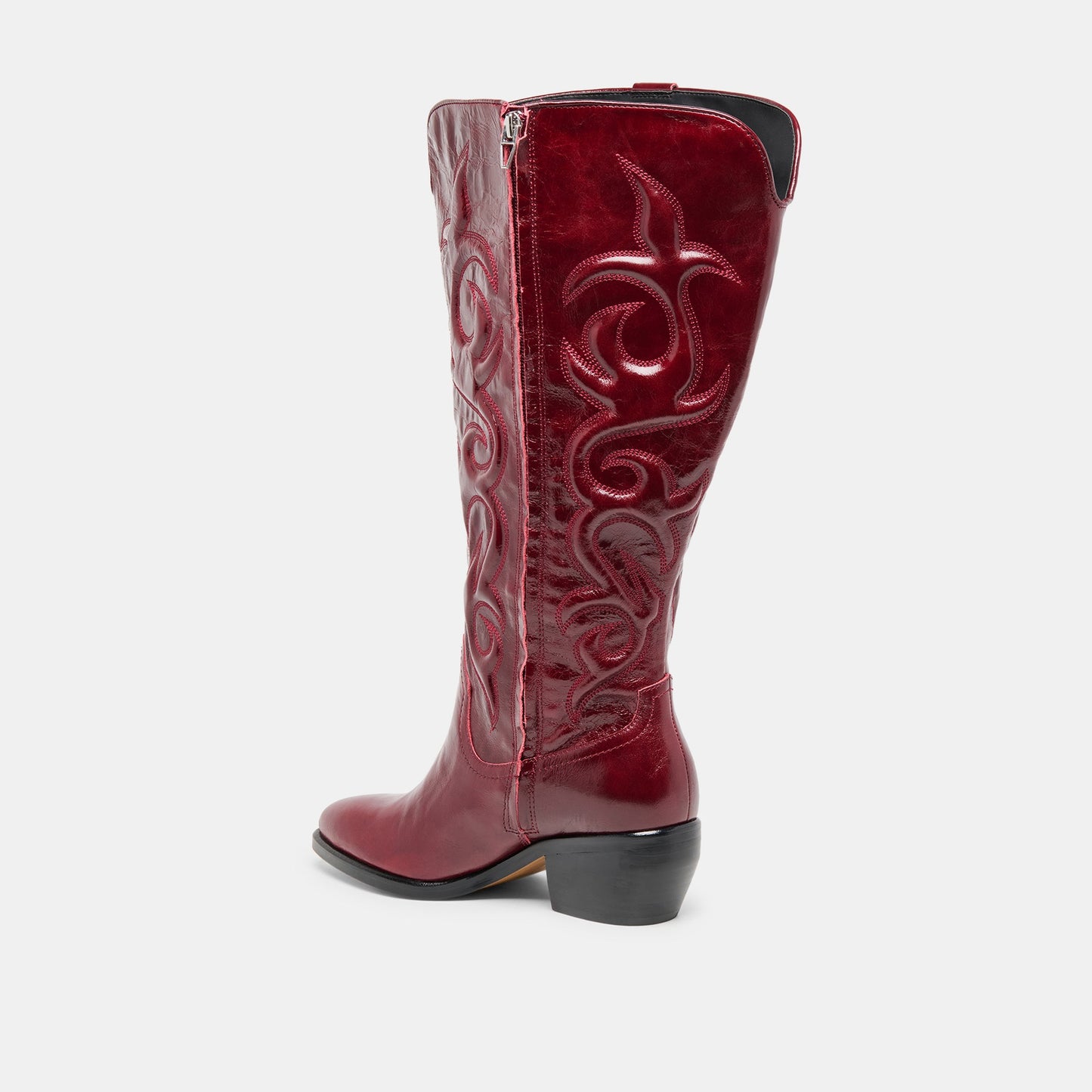 Mirla Oxblood Leather Extra Wide Calf Boots Dolce Vita On sale
