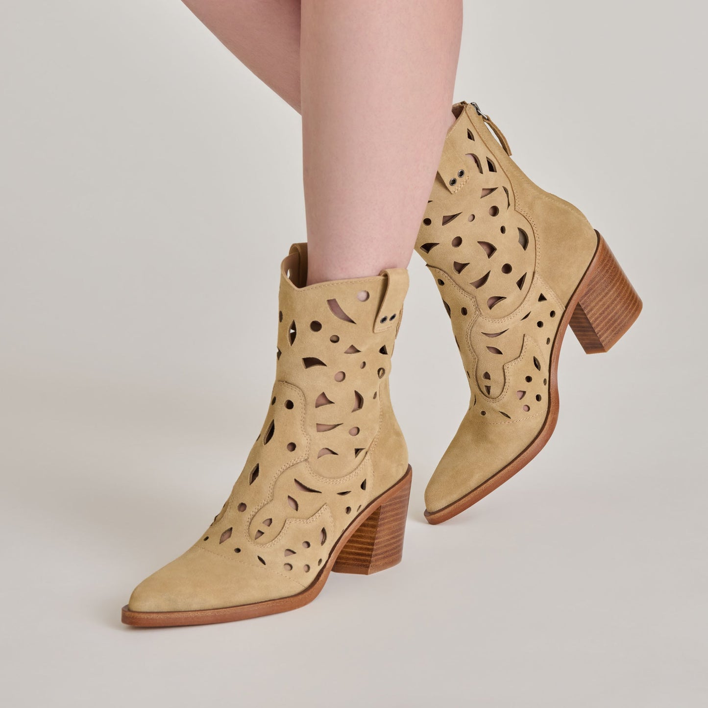 Zenobi Dk Taupe Suede Booties Dolce Vita us