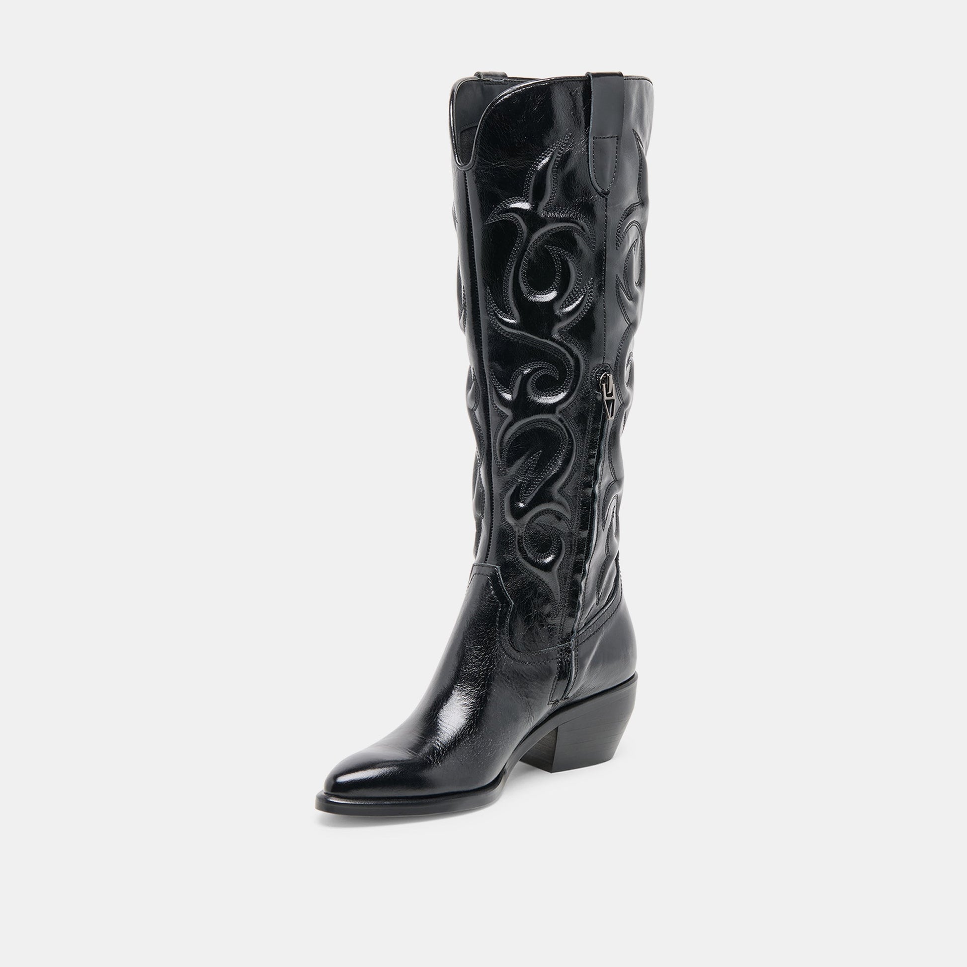 Mirla Black Leather Boots Dolce Vita Discount