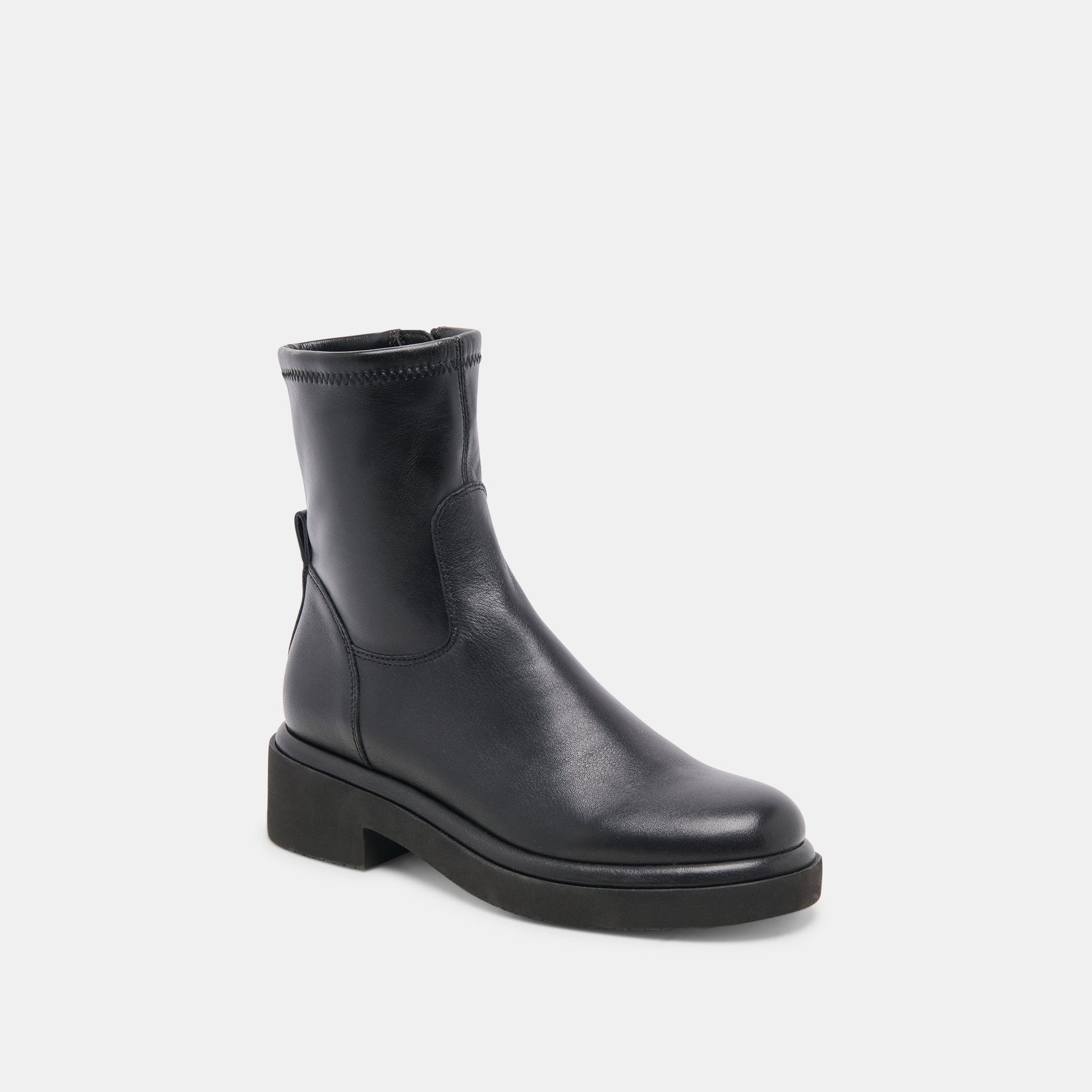 Simaya H2O Wide Black Leather Boots Dolce Vita us