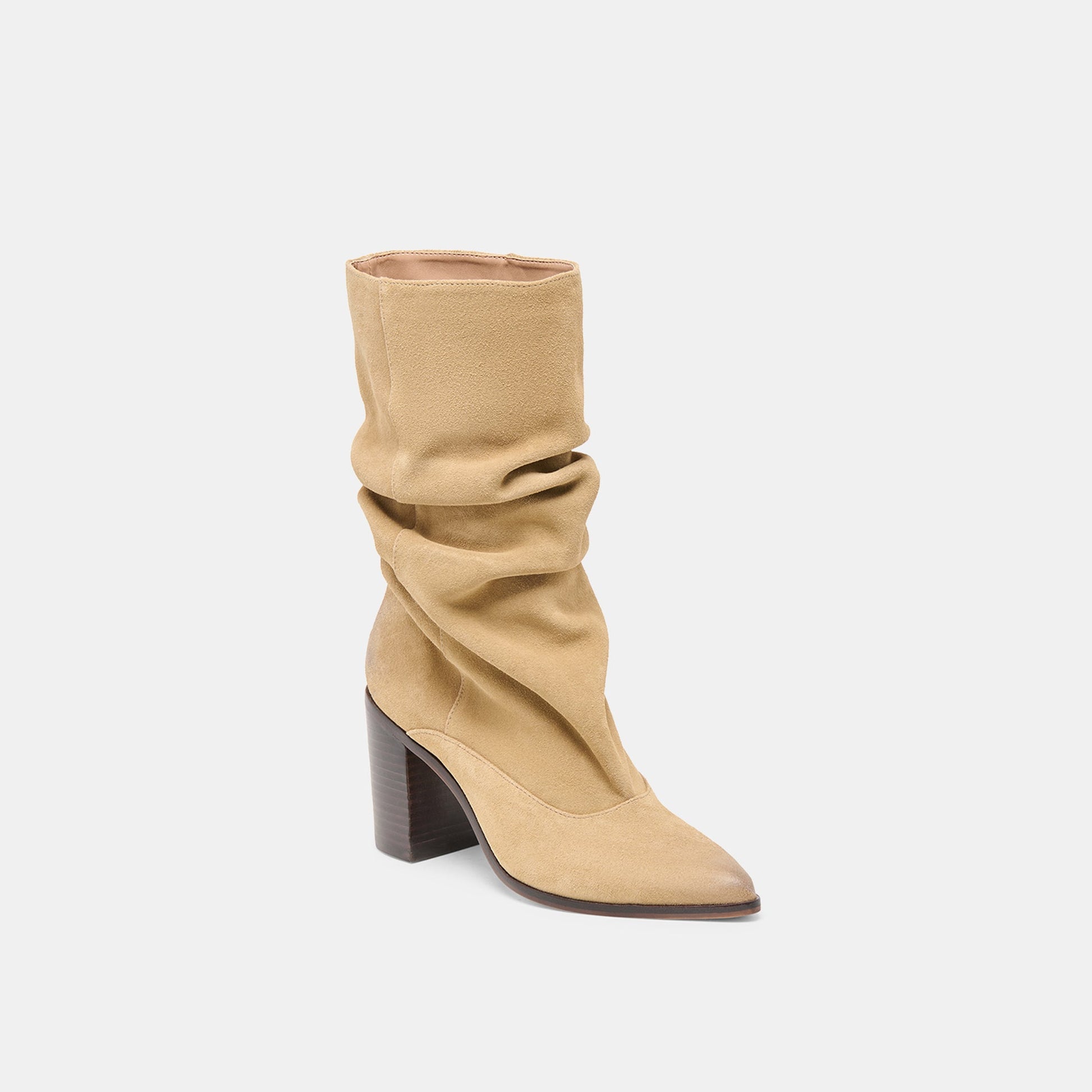 Talina Dk Taupe Suede Wide Calf Boots Dolce Vita Sale
