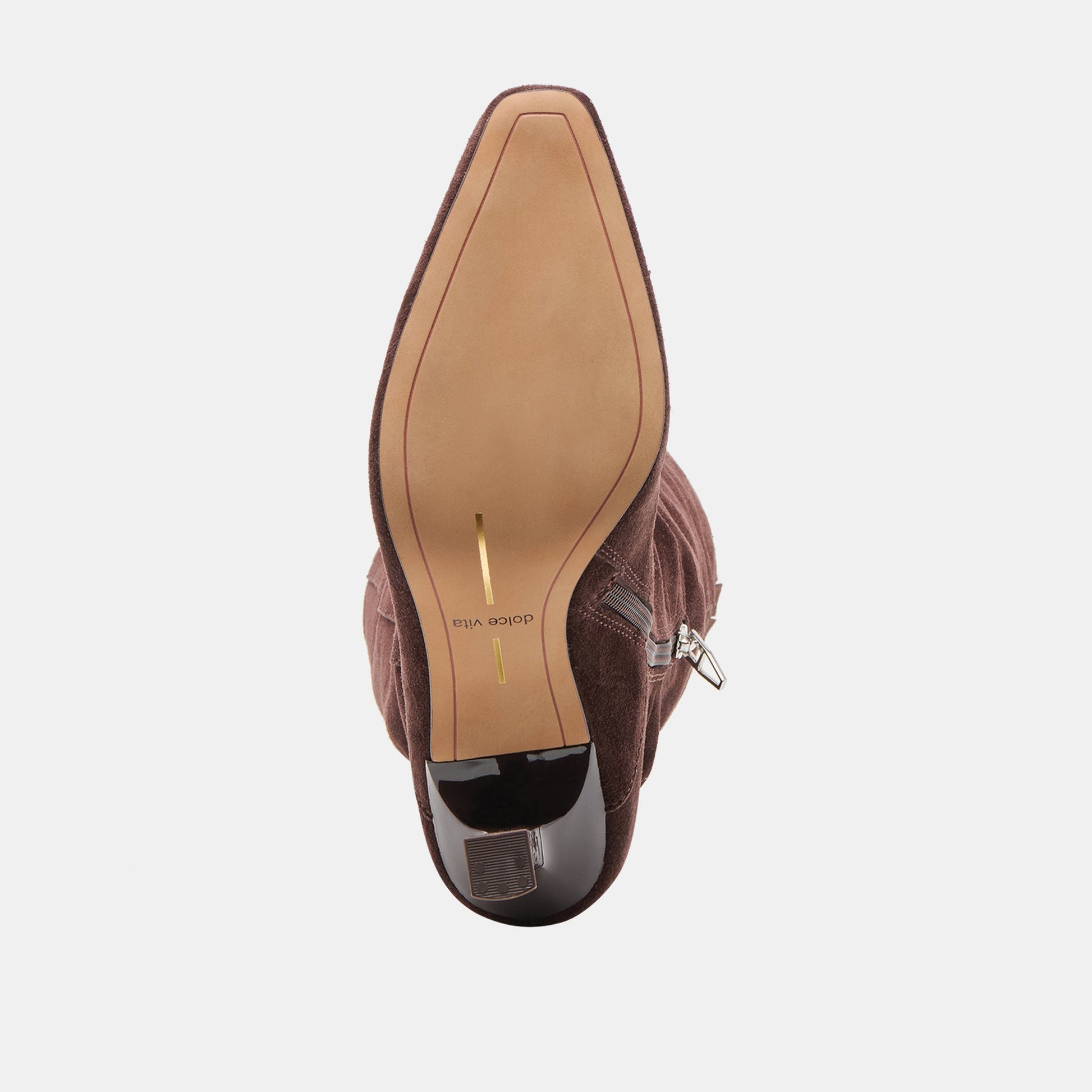 Lousa Mahogany Suede Wide Calf Boots Dolce Vita us
