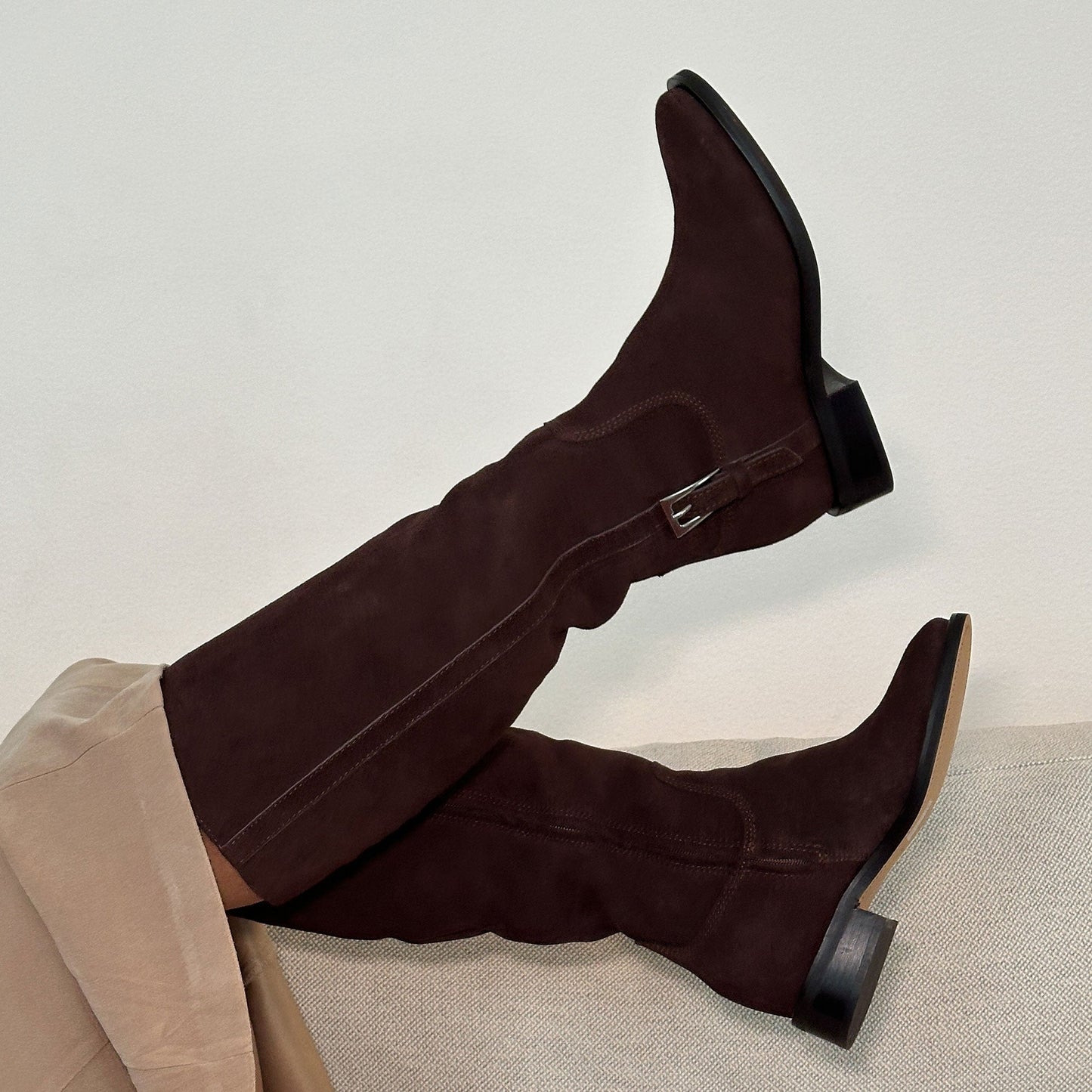 Kilian H2O Waterproof Mahogany Suede Wide Calf Boots Dolce Vita For sale