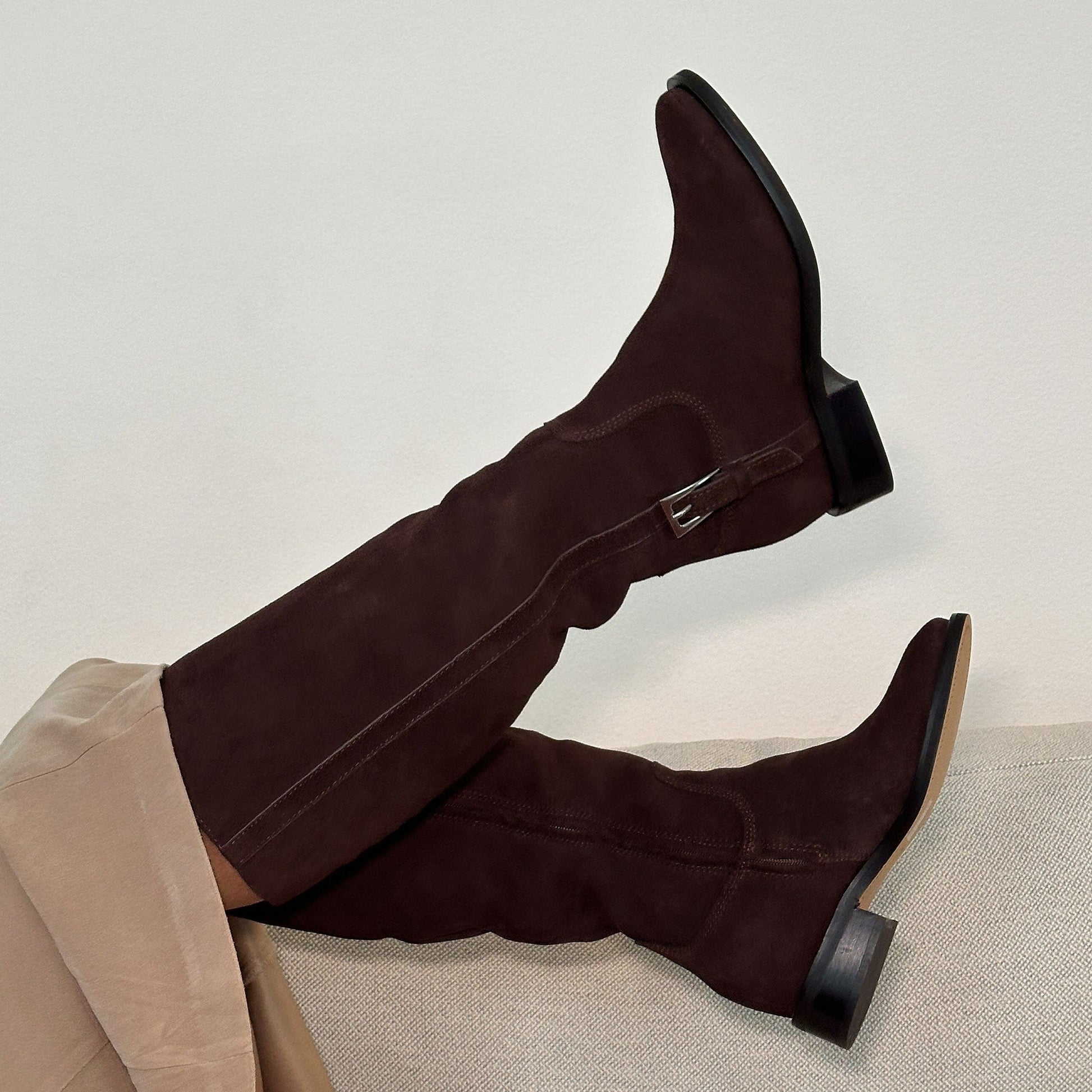 Kilian H2O Waterproof Mahogany Suede Wide Calf Boots Dolce Vita For sale