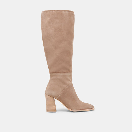 FYNN Wide Calf Boots Truffle Suede | Truffle Suede Knee-High Boots
 – Dolce Vita Dolce Vita Sale