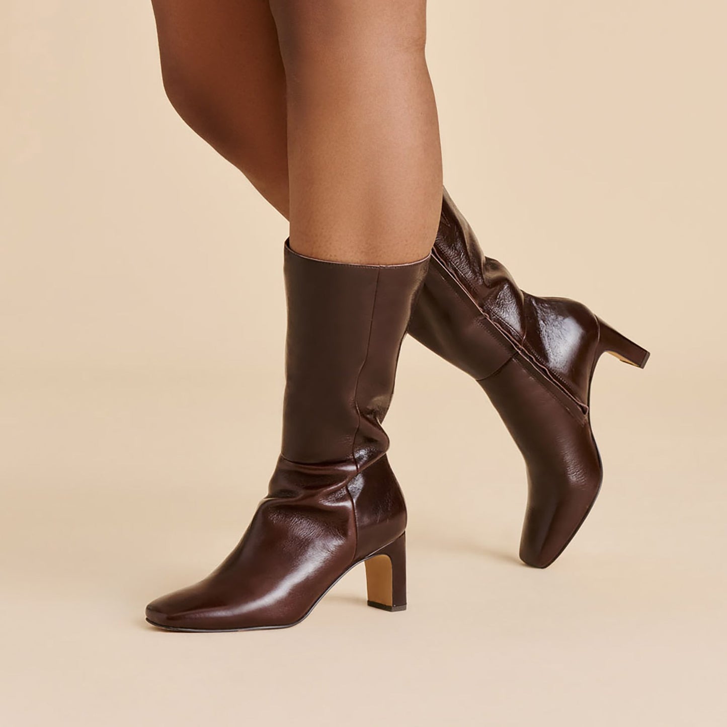 Riggs Wide Calf Chocolate Leather Boots Dolce Vita us