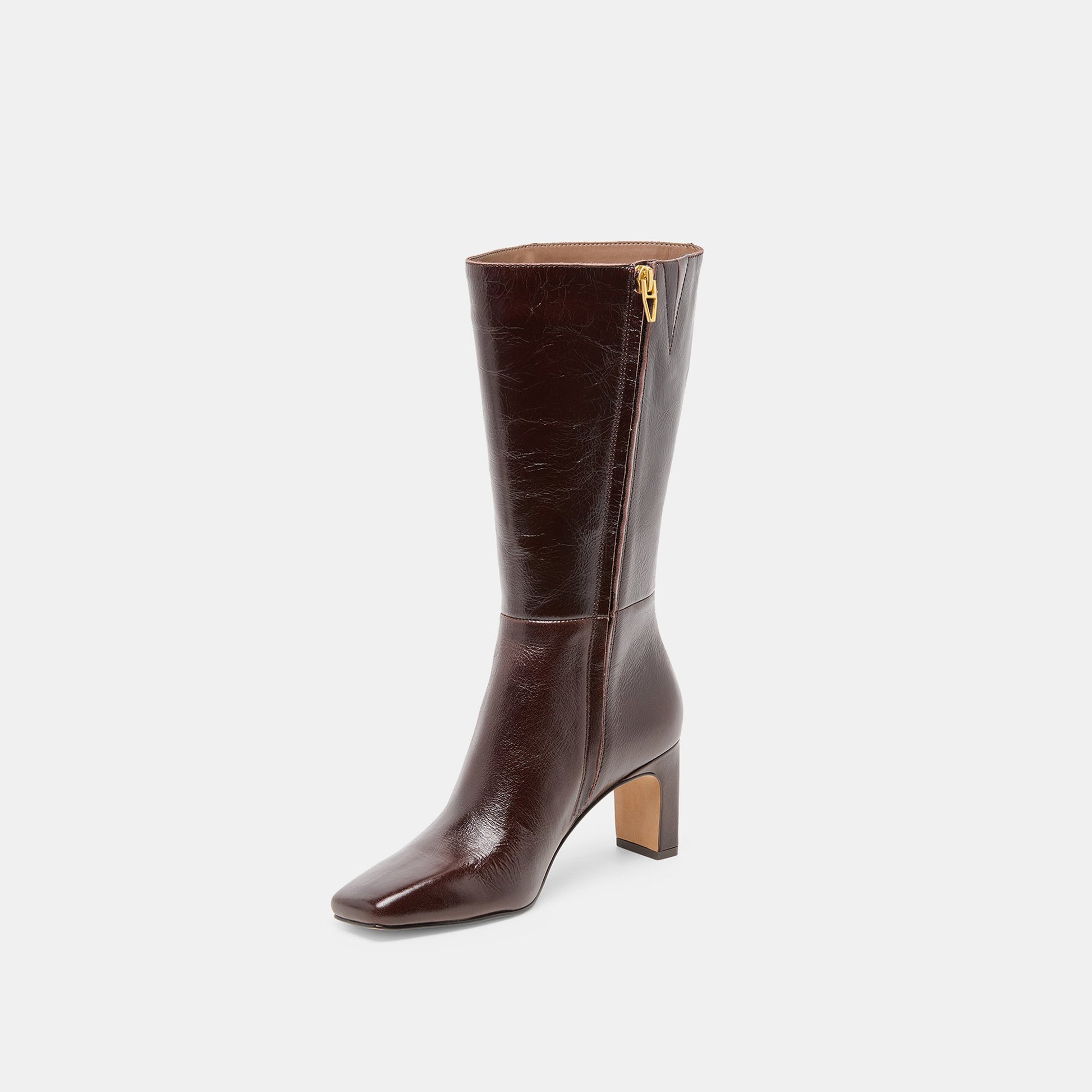 Riggs Wide Calf Chocolate Leather Boots Dolce Vita us