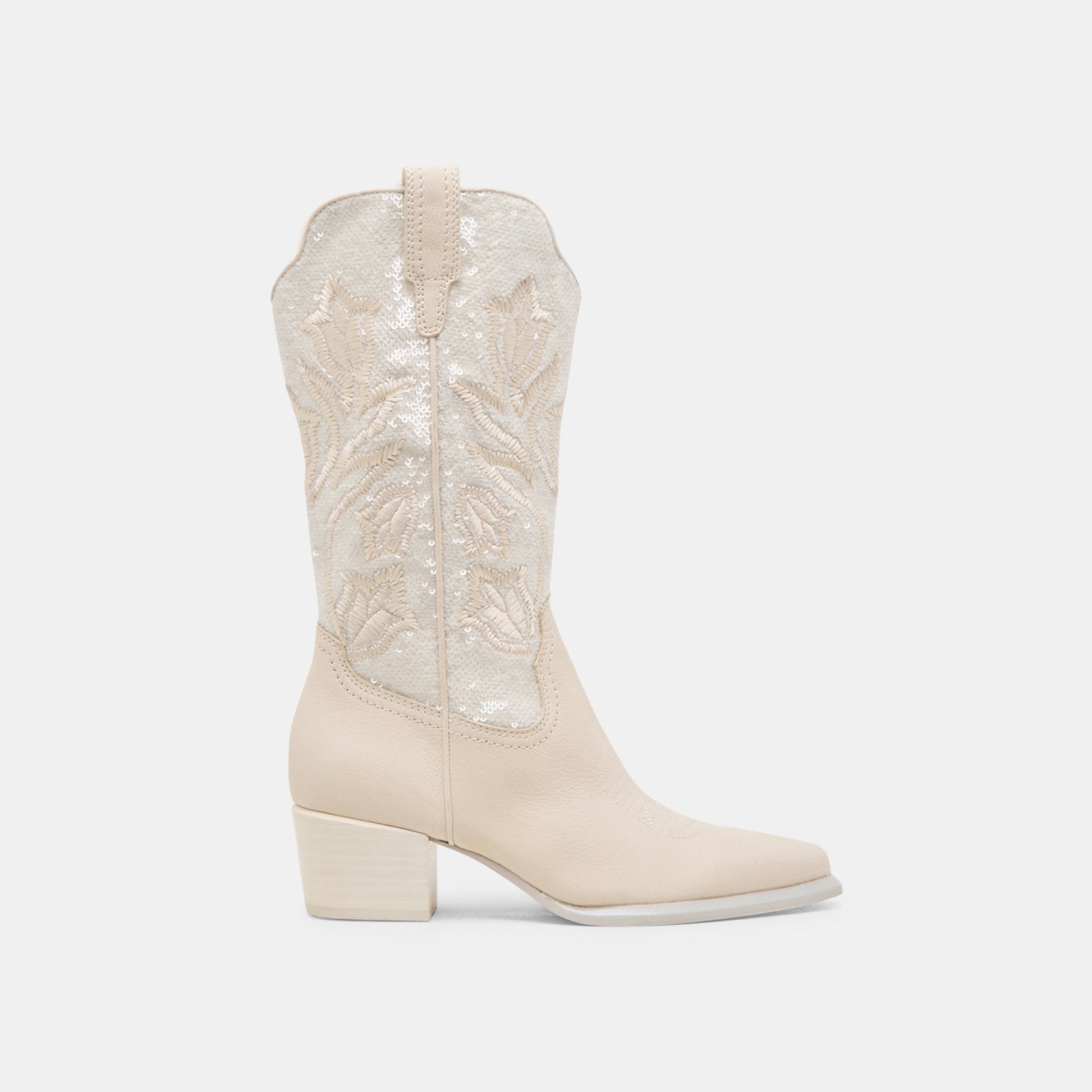 Vorah Pearl Creme Sequin Boots Dolce Vita On sale