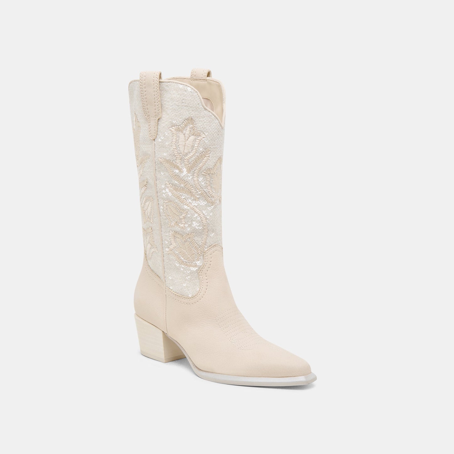 Vorah Pearl Creme Sequin Boots Dolce Vita On sale