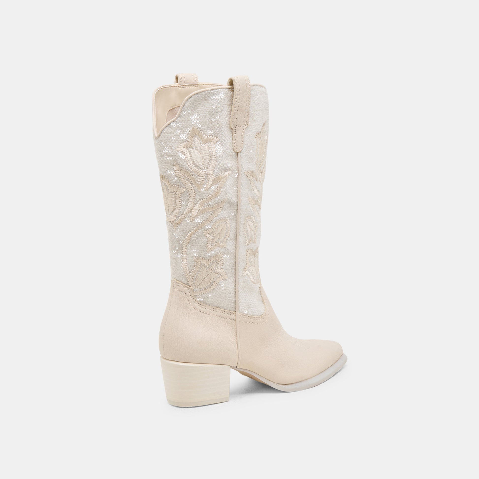 Vorah Pearl Creme Sequin Boots Dolce Vita On sale