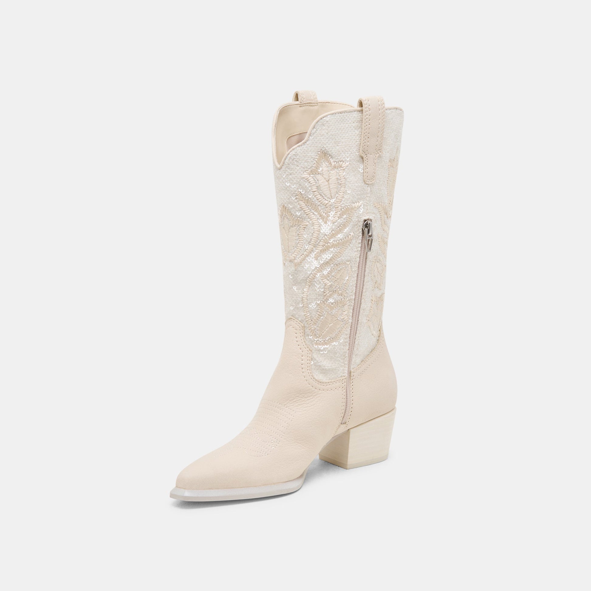 Vorah Pearl Creme Sequin Boots Dolce Vita On sale