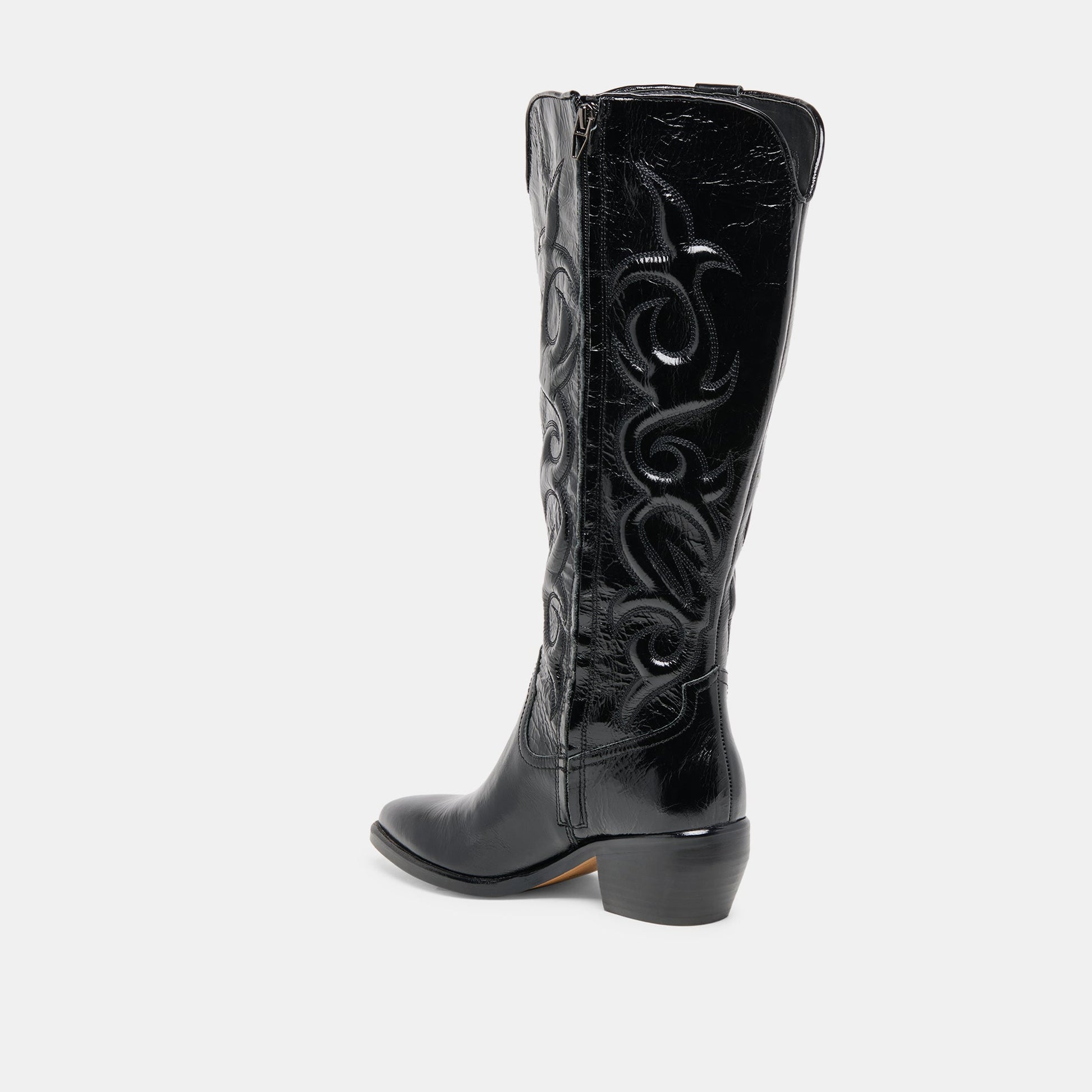 Mirla Black Leather Wide Calf Boots Dolce Vita Online