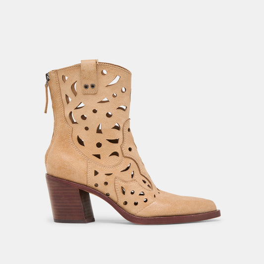 Zenobi Camel Distressed Leather Booties Dolce Vita Outlet