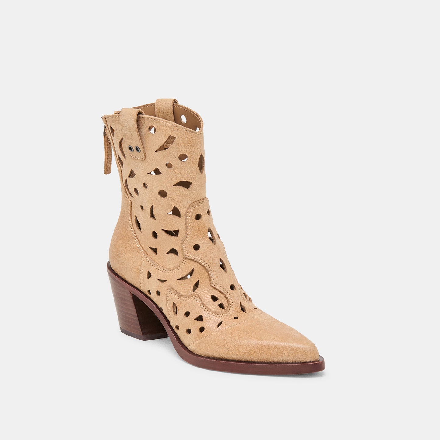 Zenobi Camel Distressed Leather Booties Dolce Vita Outlet