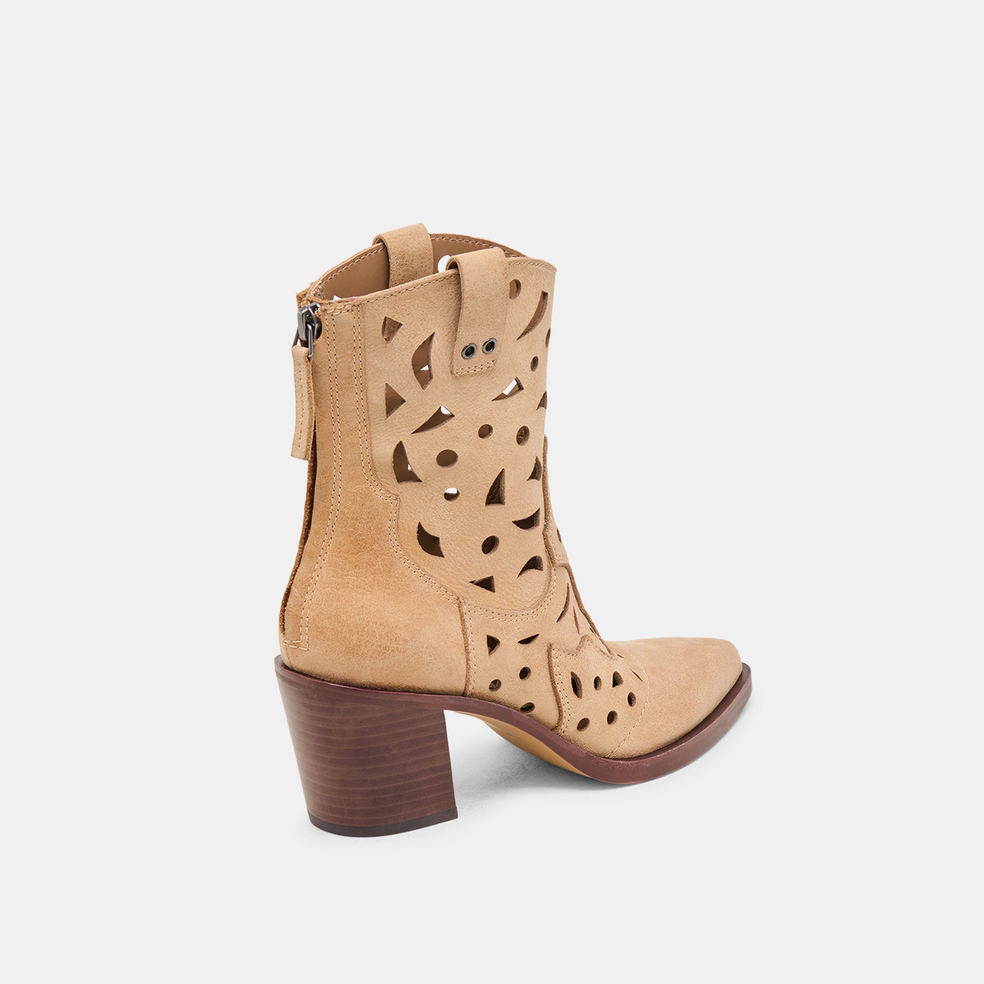 Zenobi Camel Distressed Leather Booties Dolce Vita Outlet