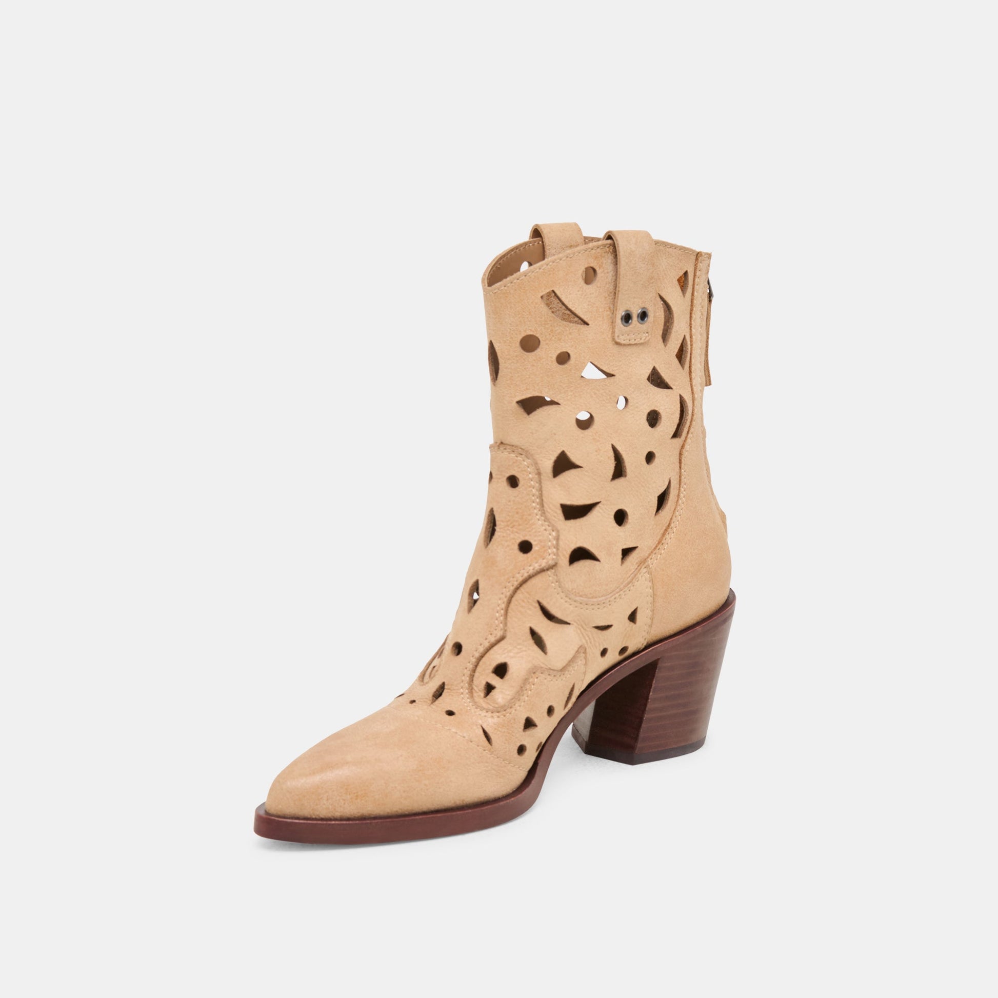 Zenobi Camel Distressed Leather Booties Dolce Vita Outlet