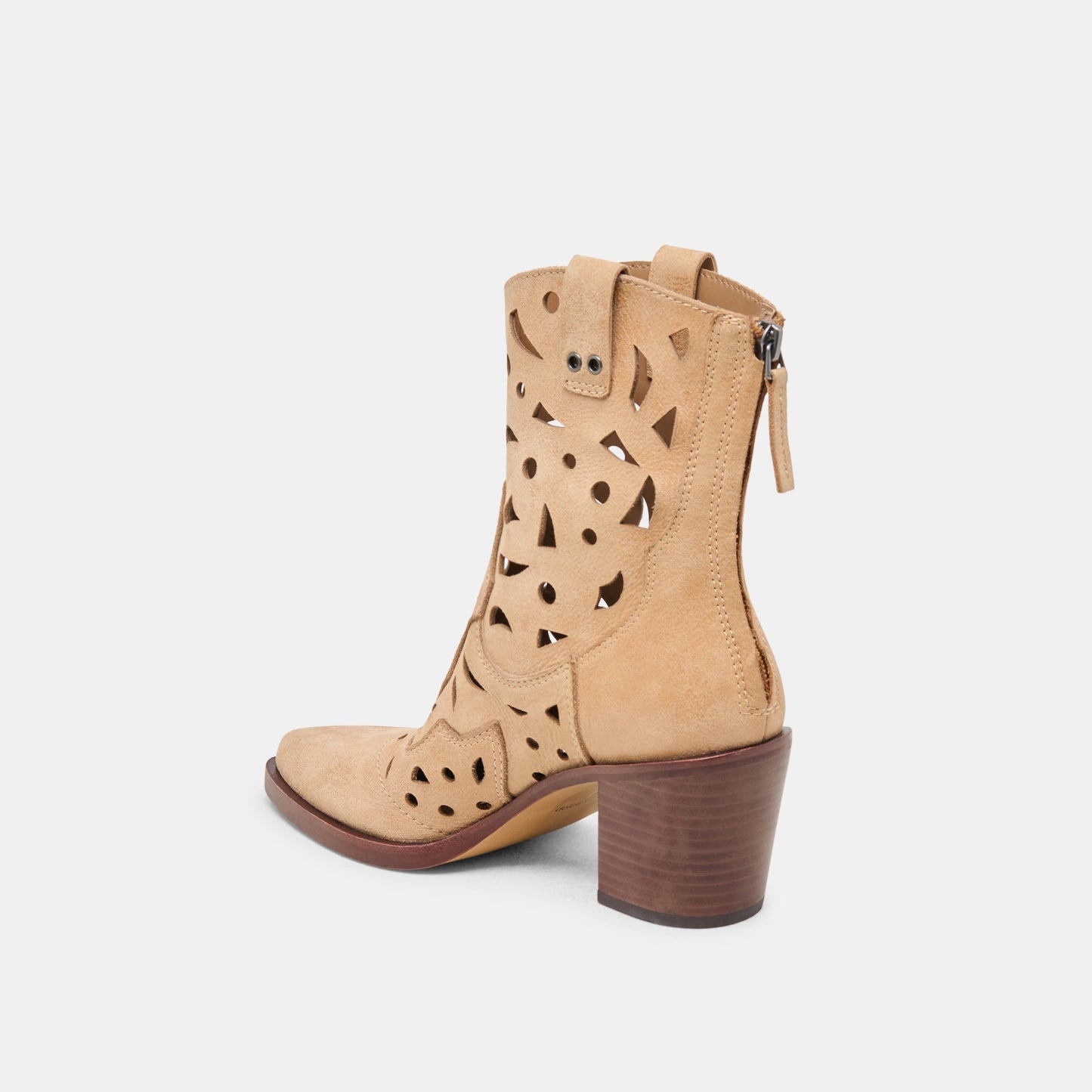 Zenobi Camel Distressed Leather Booties Dolce Vita Outlet