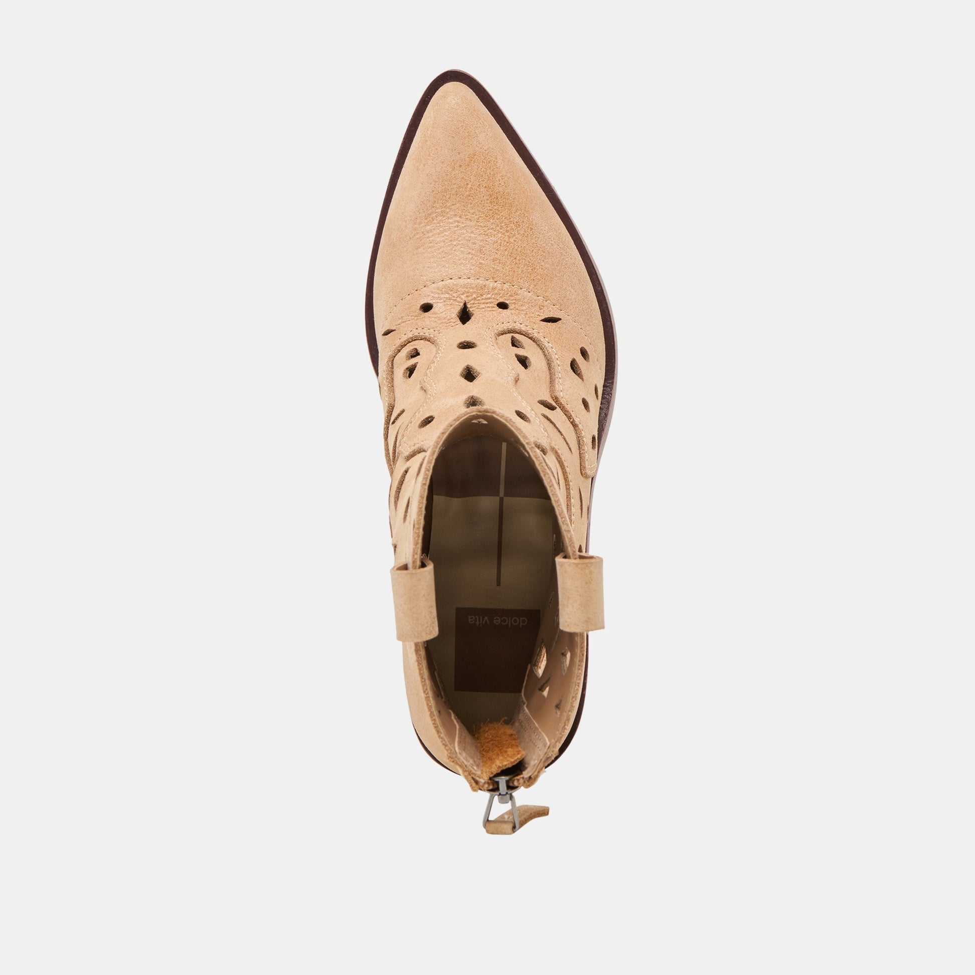 Zenobi Camel Distressed Leather Booties Dolce Vita Outlet