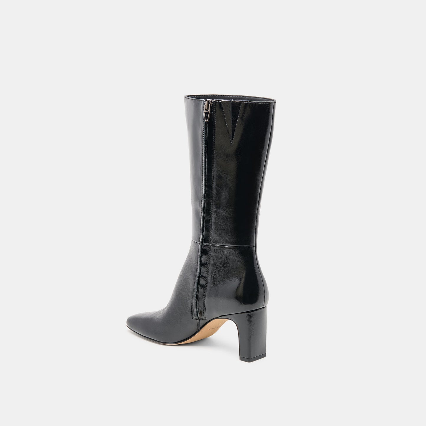 Riggs Wide Calf Black Leather Boots Dolce Vita us