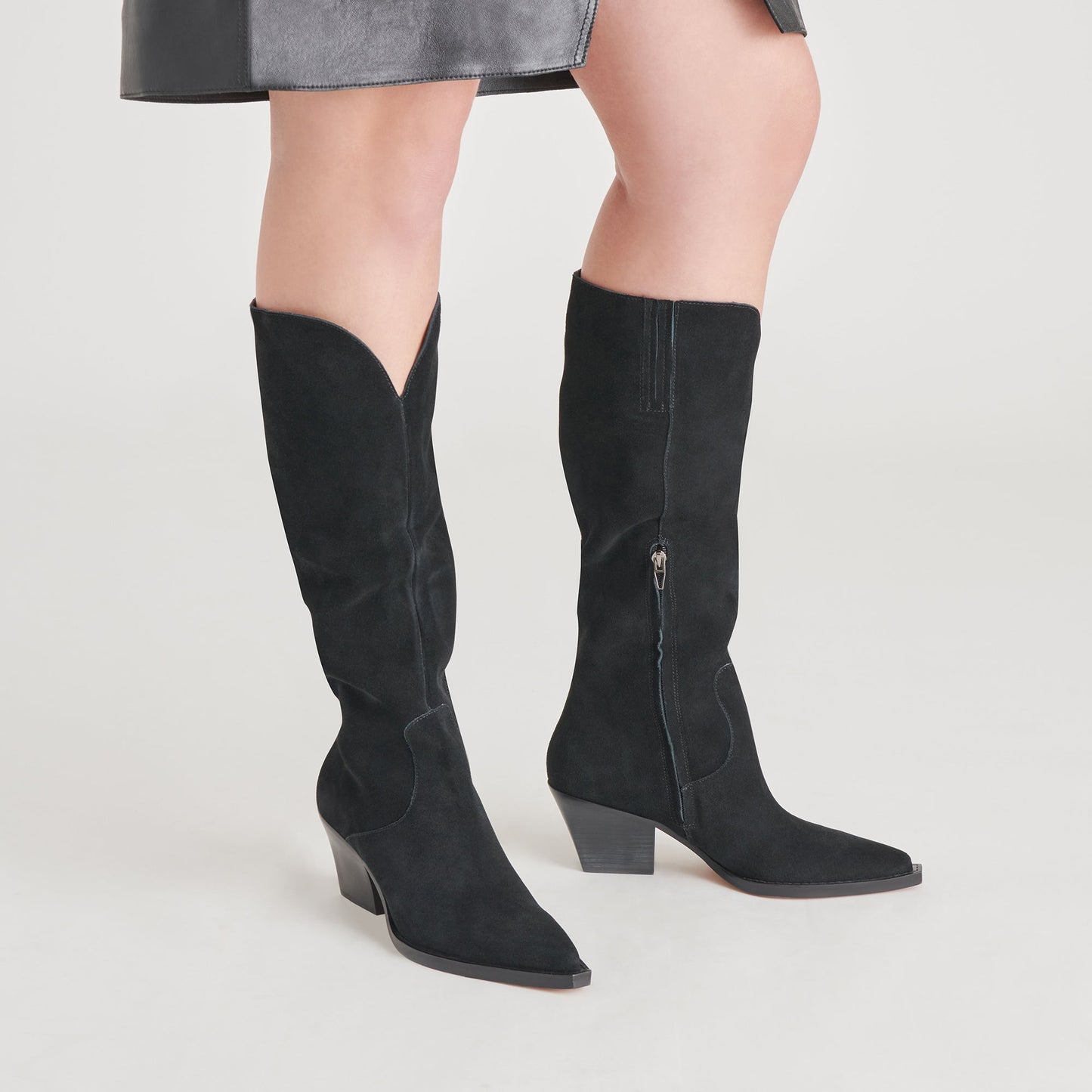 Raj Boots in Onyx Suede | Women's Onyx Suede Knee-High Boots
 – Dolce Vita Dolce Vita Discount