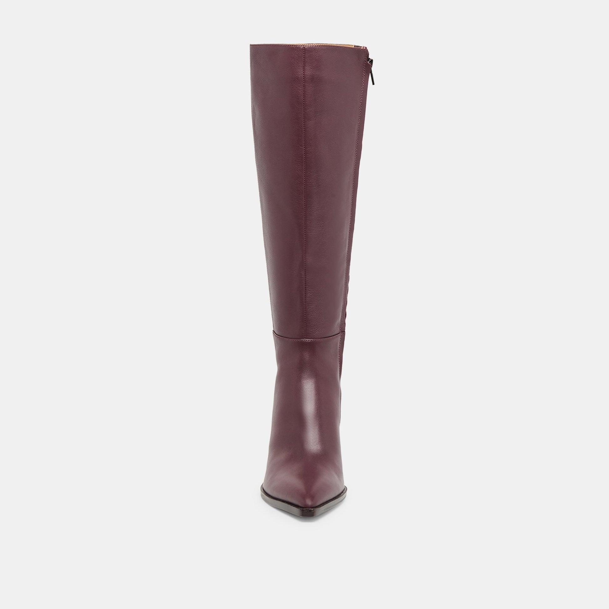 Auggie Wine Leather Wide Calf Boots Dolce Vita New