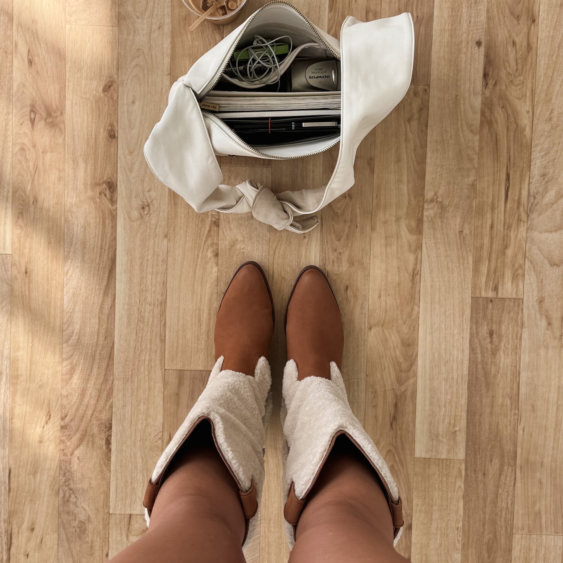 Mykel Plush Caramel Nubuck Boots Dolce Vita For sale
