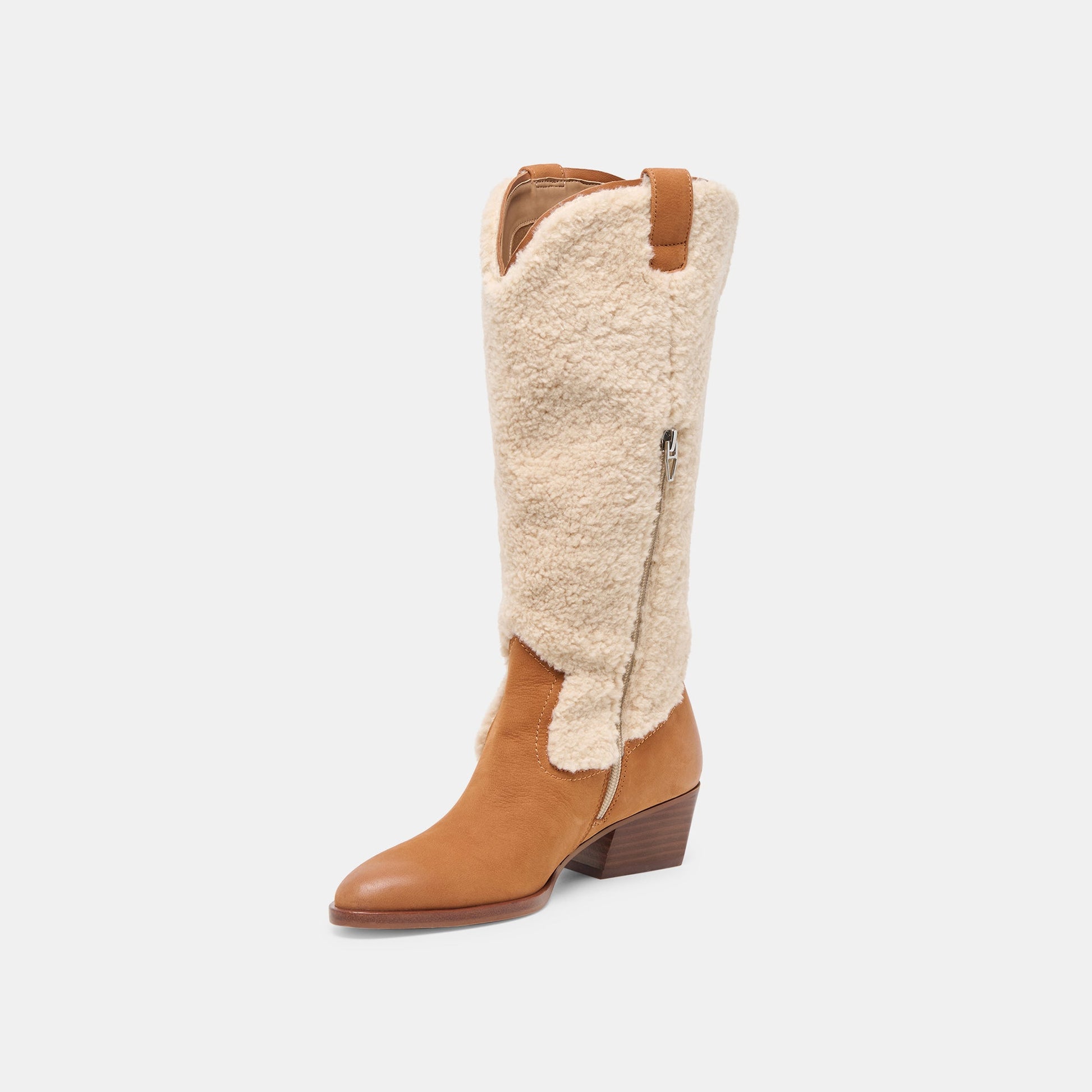Mykel Plush Caramel Nubuck Boots Dolce Vita For sale