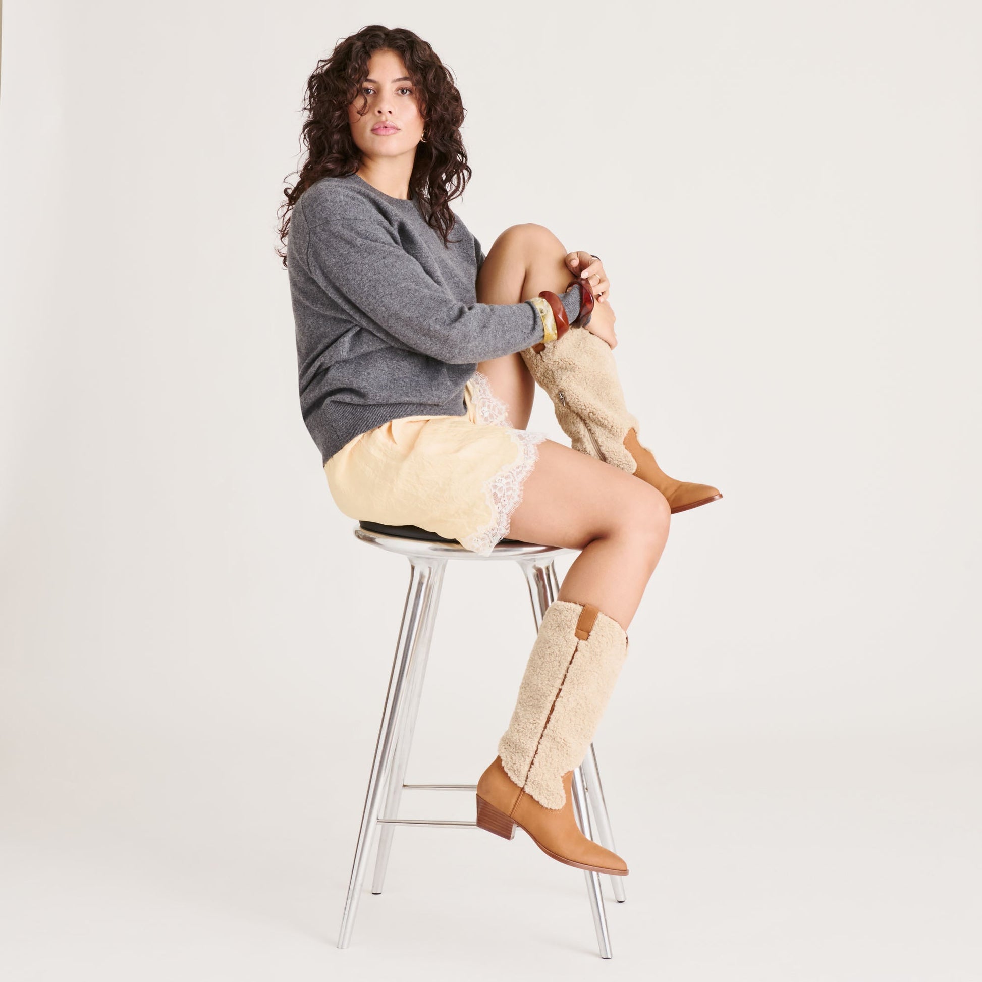 Mykel Plush Caramel Nubuck Boots Dolce Vita For sale
