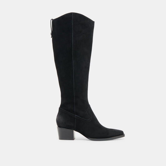 Virona H2O Waterproof Onyx Suede Wide Calf Boots Dolce Vita Discount