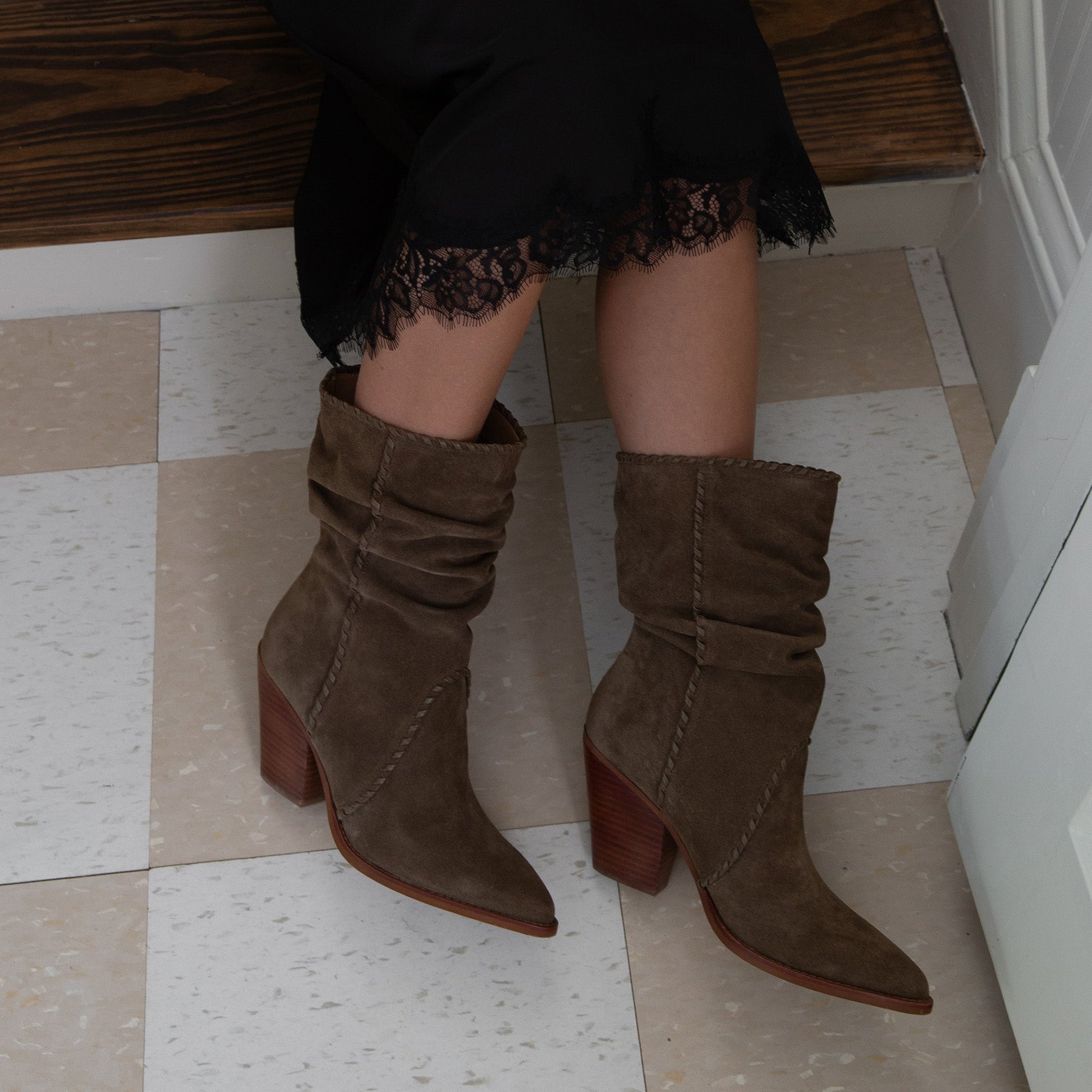 Julith Olive Suede Boots Dolce Vita Discount