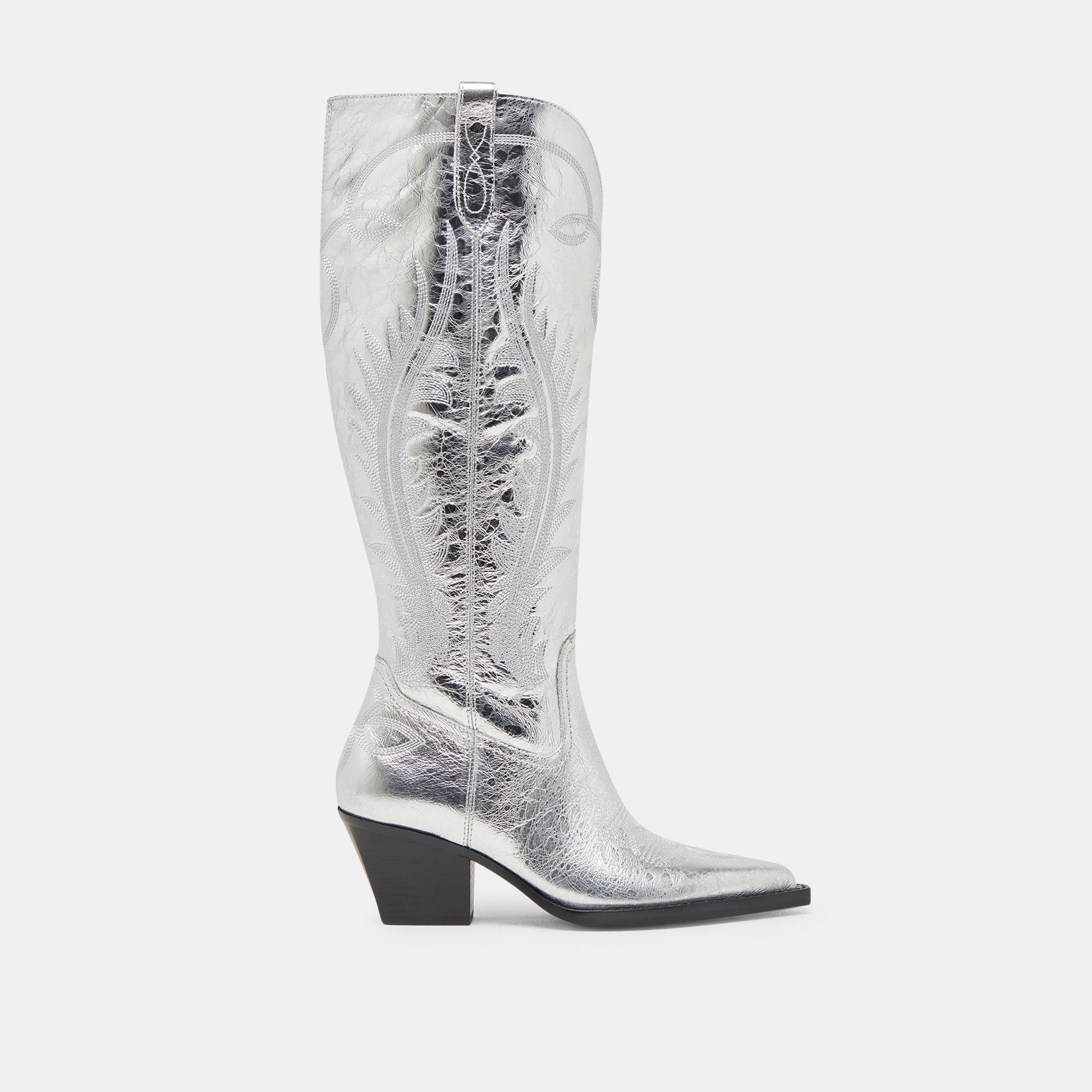 Ryatt Extra Wide Calf Silver Boots | Distressed Leather Boots
 – Dolce Vita Dolce Vita Outlet