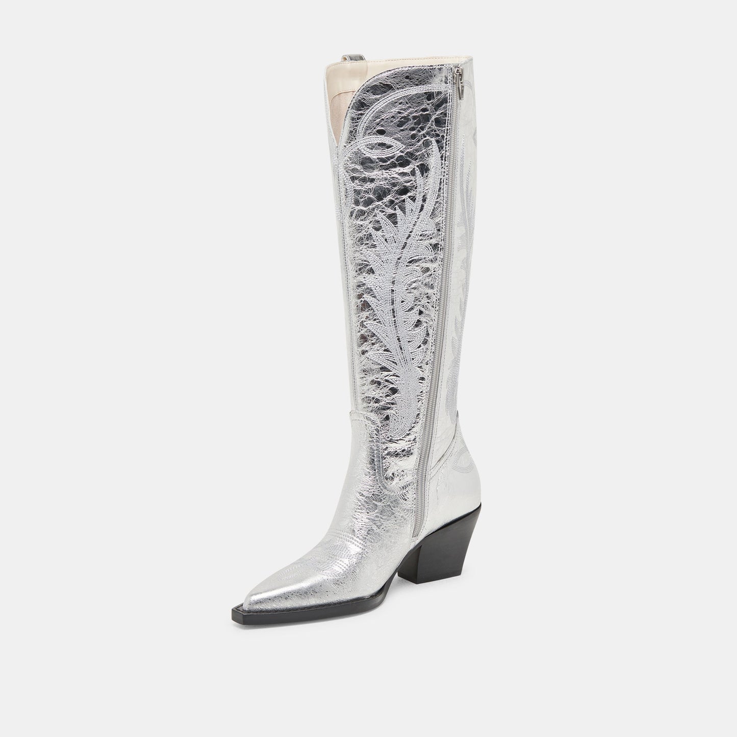 Ryatt Extra Wide Calf Silver Boots | Distressed Leather Boots
 – Dolce Vita Dolce Vita Outlet