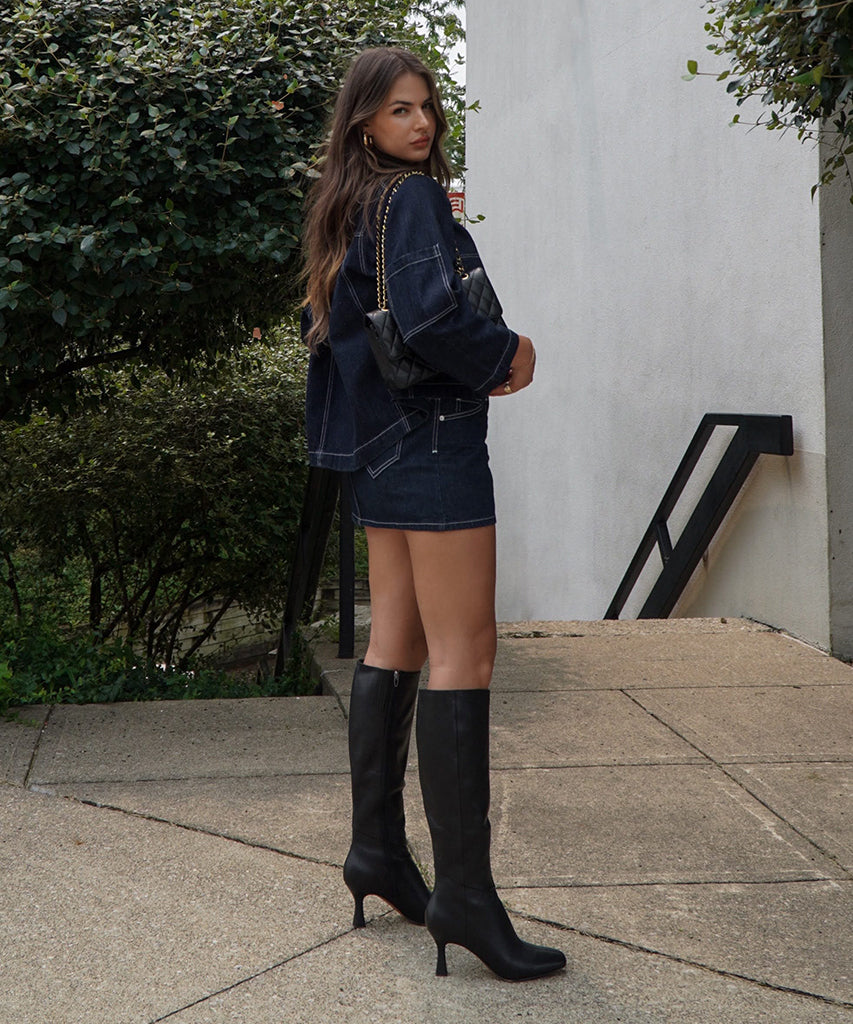 Gyra Black Leather Boots Dolce Vita New