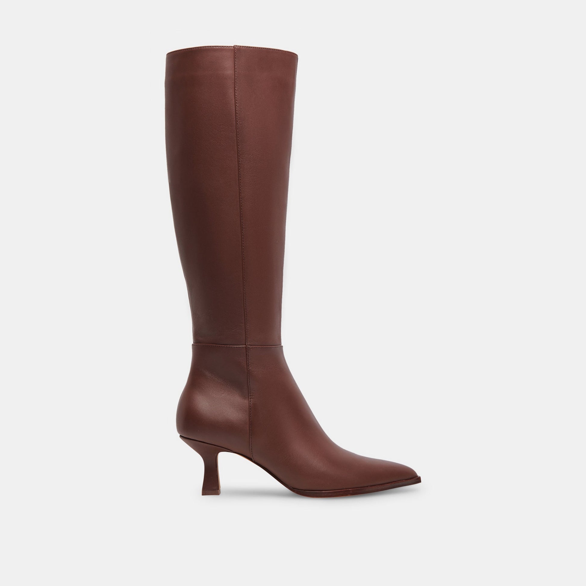 Auggie Chocolate Leather Narrow Calf Boots Dolce Vita Discount