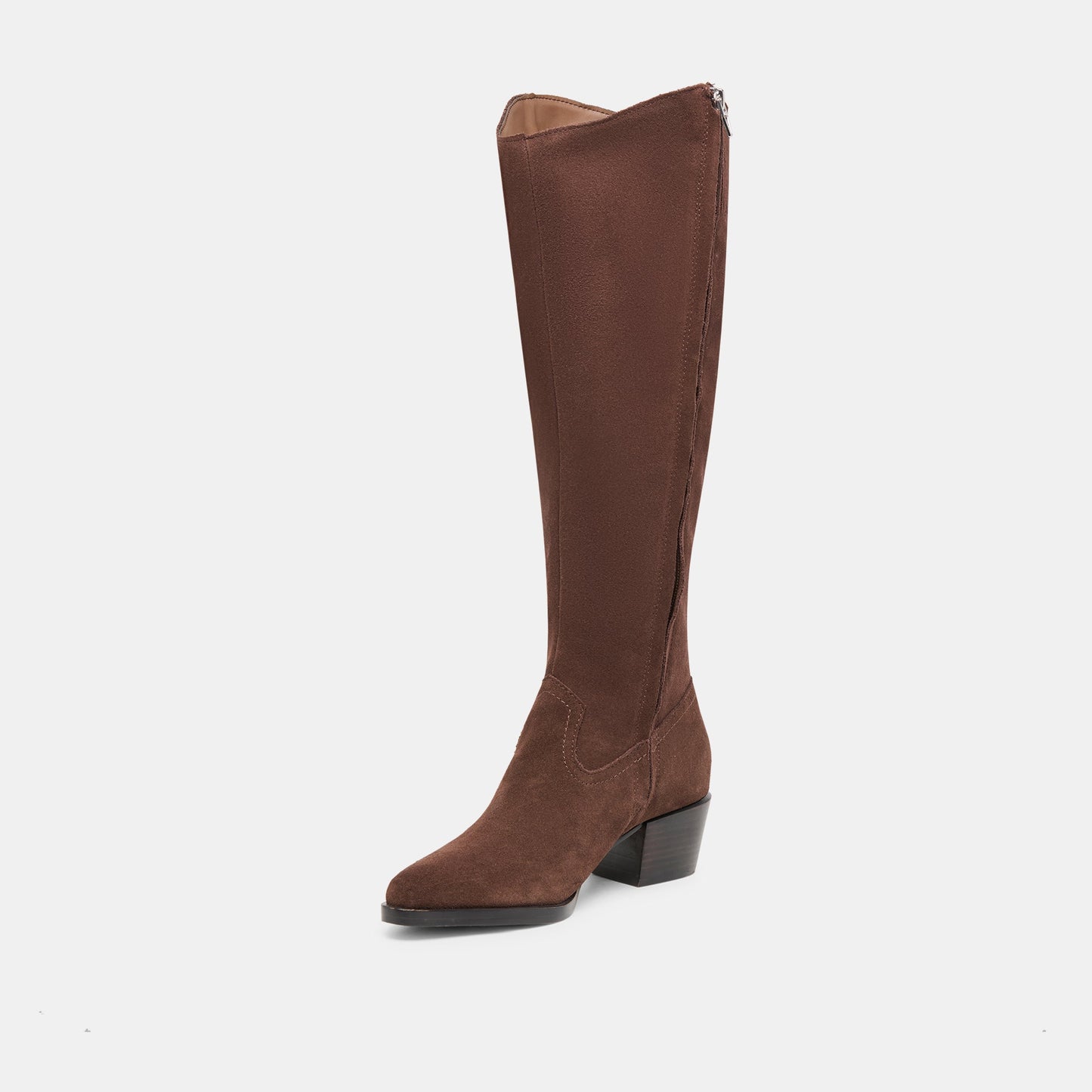 Virona H2O Waterproof Dk Brown Suede Wide Calf Boots Dolce Vita On sale