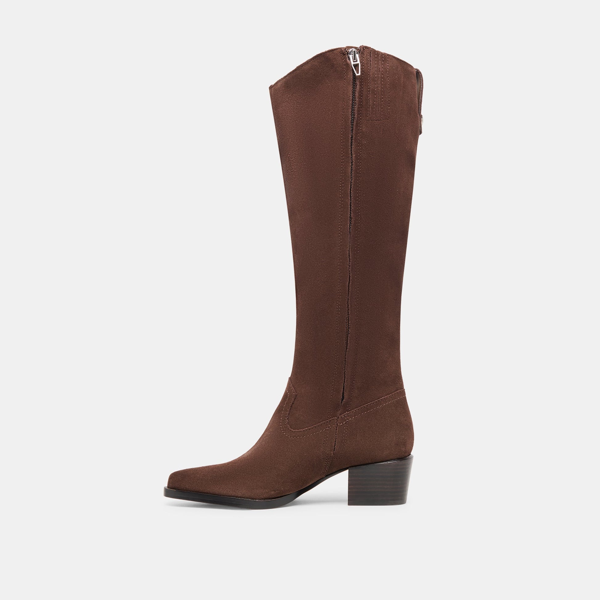Virona H2O Waterproof Dk Brown Suede Wide Calf Boots Dolce Vita On sale