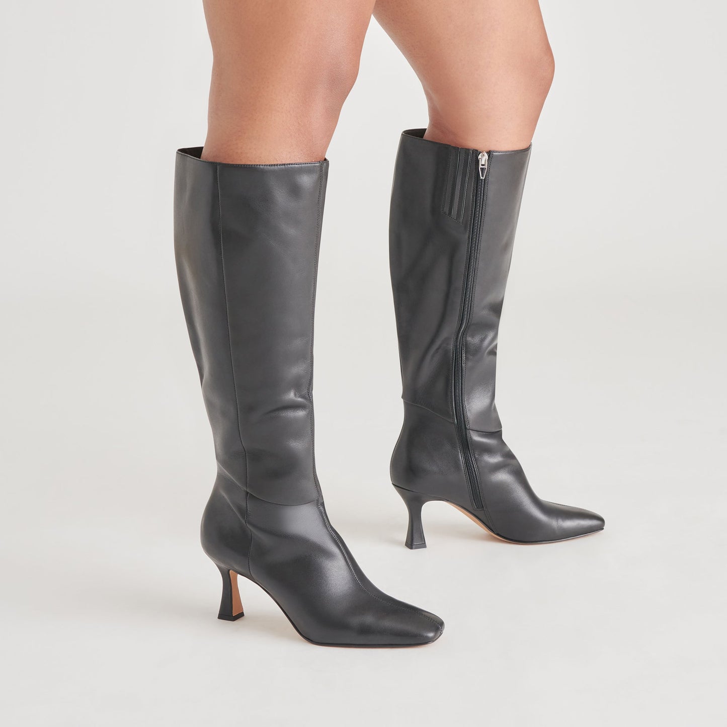 Gyra Wide Calf Black Leather Boots | Black Knee-High Wide Calf Boots
 – Dolce Vita Dolce Vita For sale