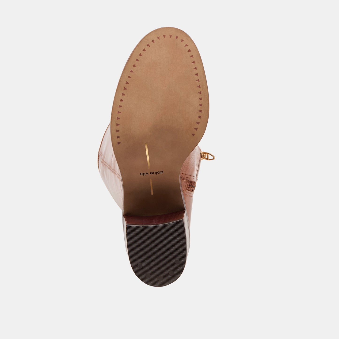 Lucyle Tan Leather Wide Calf Boots Dolce Vita Sale