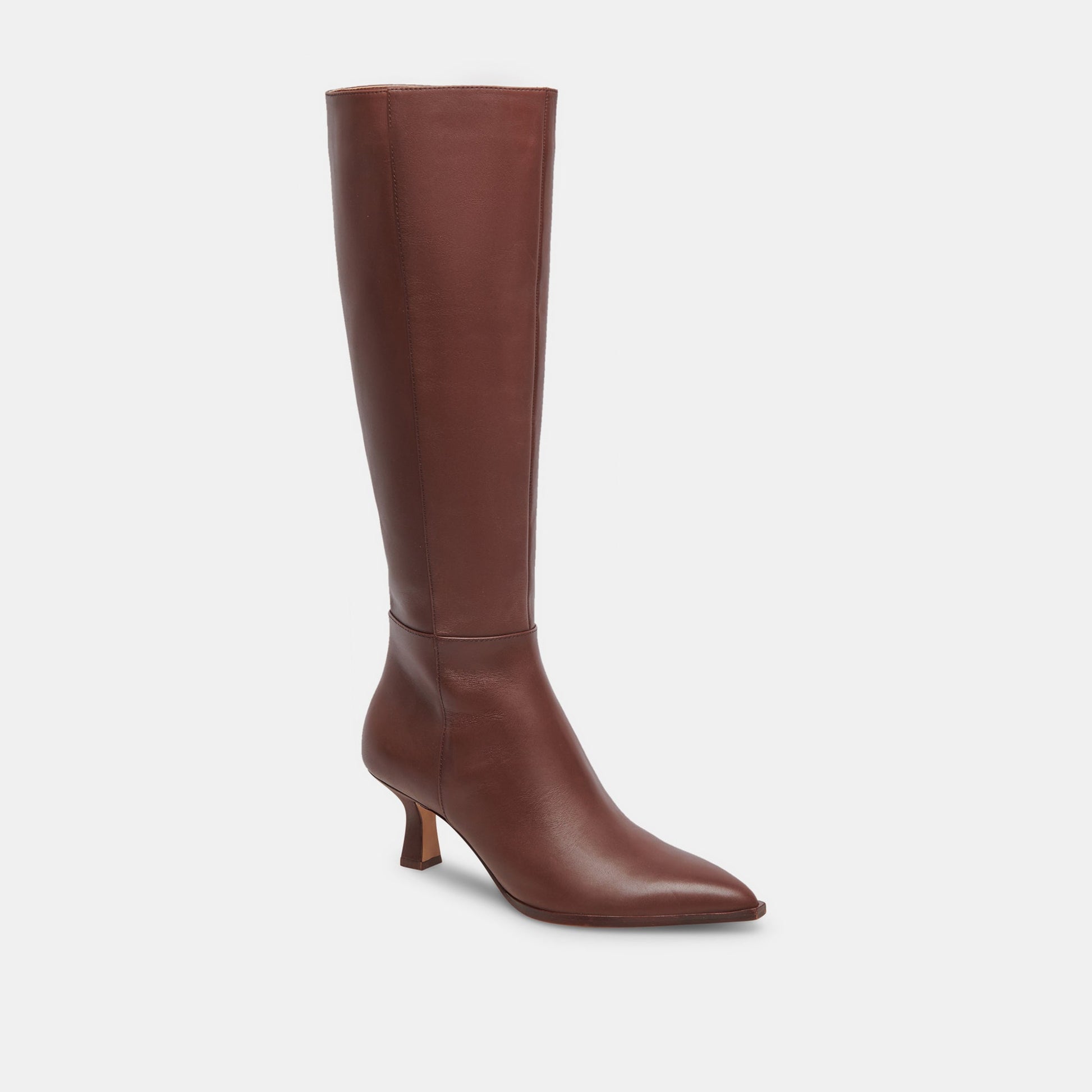 Auggie Wide Calf Boots | Chocolate Leather Boots by Dolce Vita Dolce Vita For sale