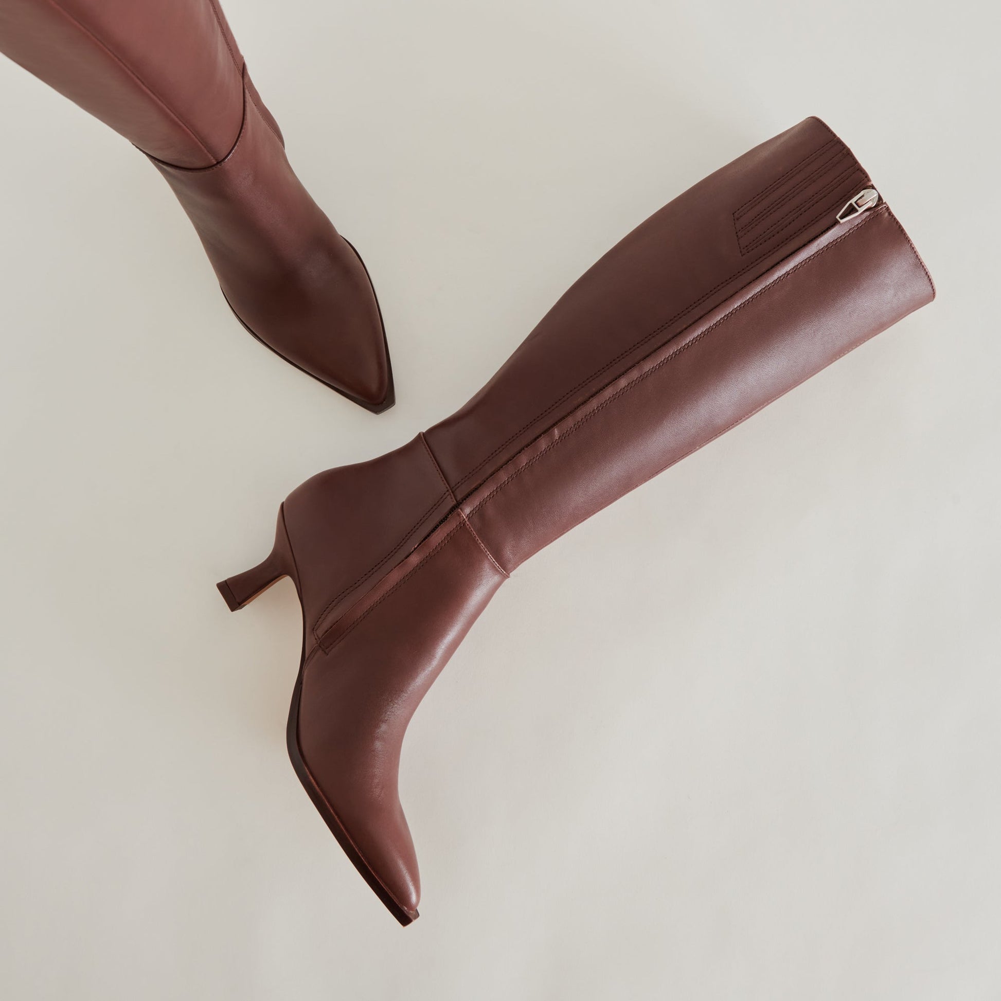 Auggie Wide Calf Boots | Chocolate Leather Boots by Dolce Vita Dolce Vita For sale