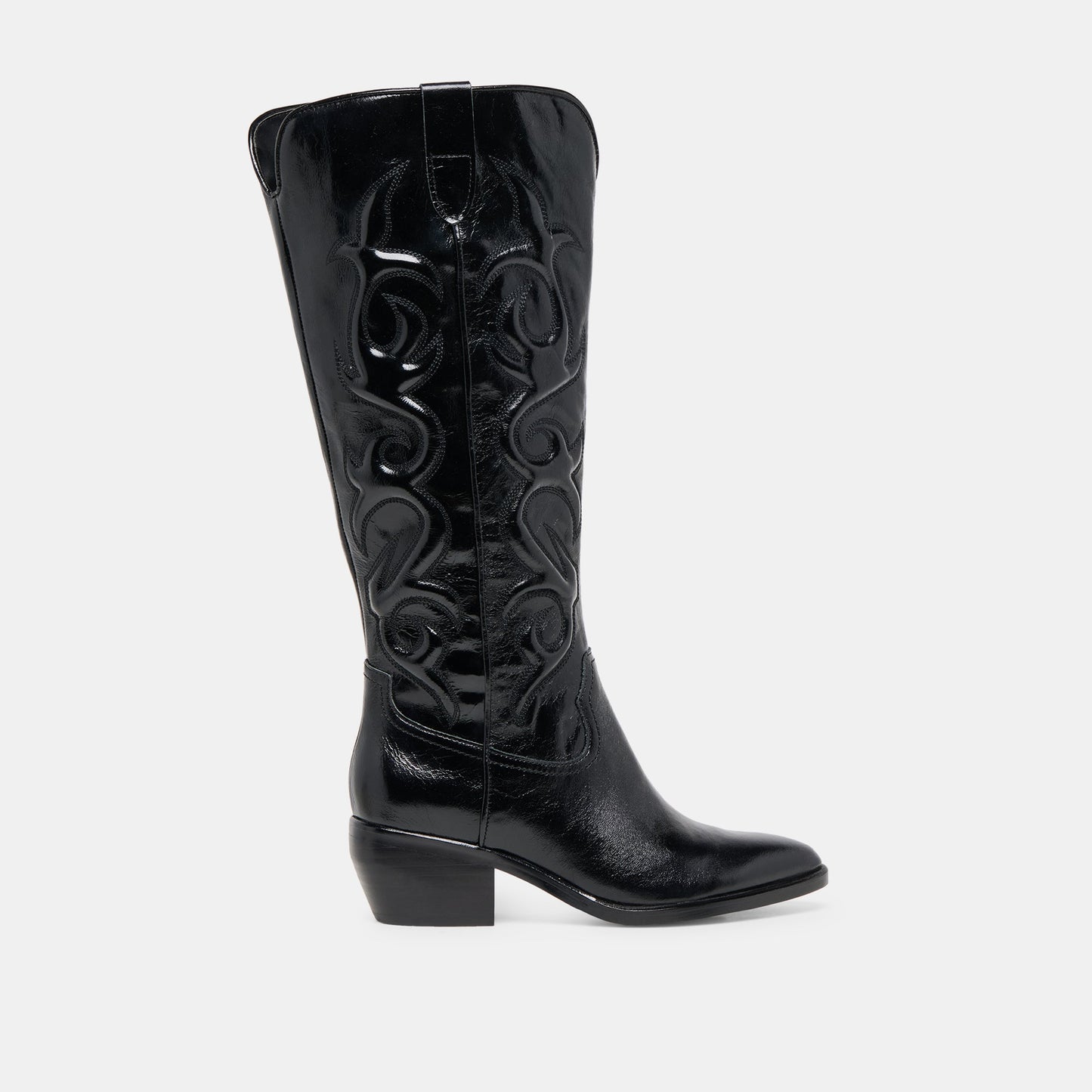 Mirla Black Leather Wide Calf Boots Dolce Vita Discount