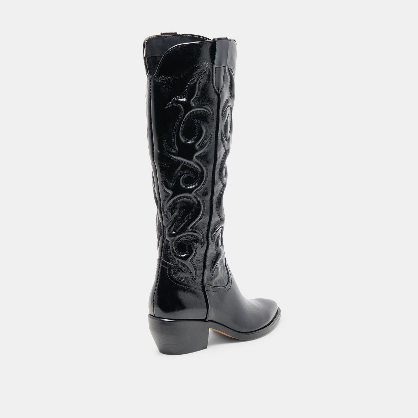 Mirla Black Leather Wide Calf Boots Dolce Vita Discount