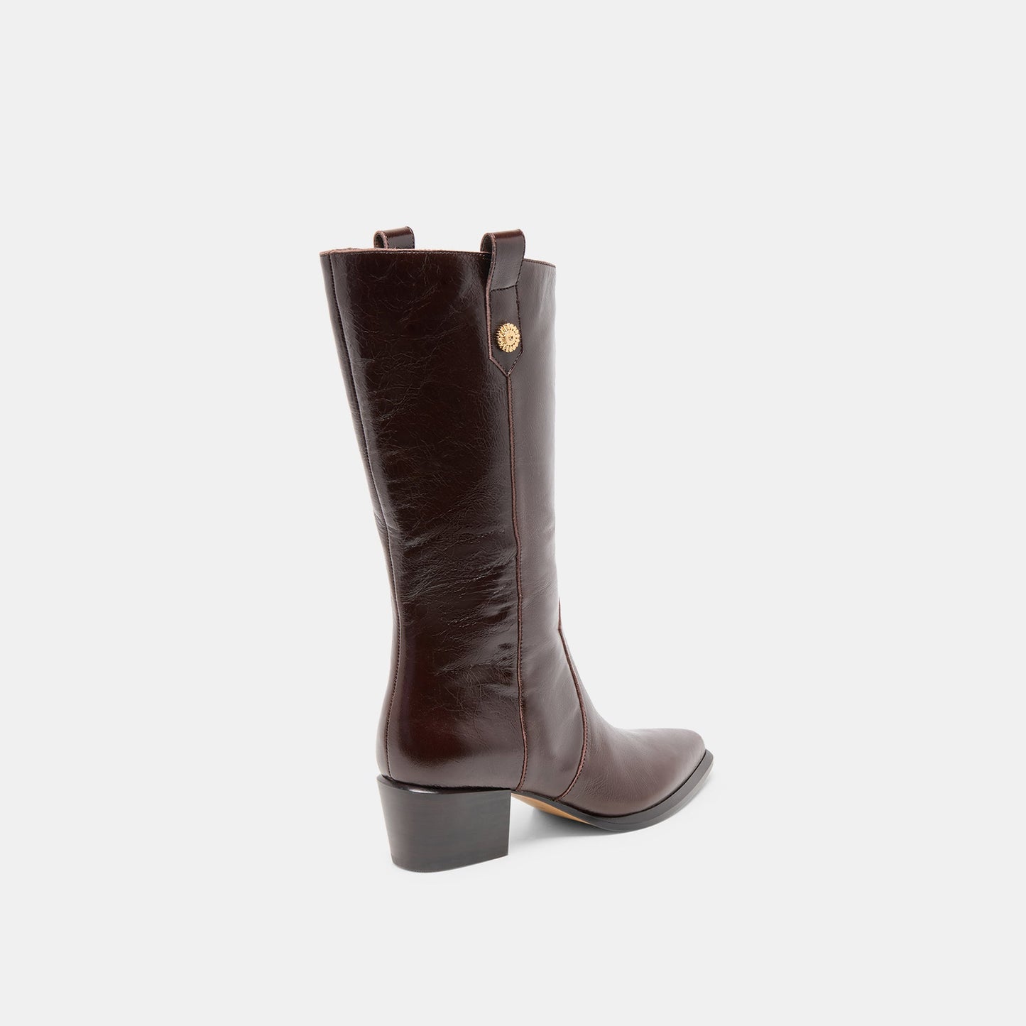 Vern Chocolate Leather Wide Calf Boots Dolce Vita Online