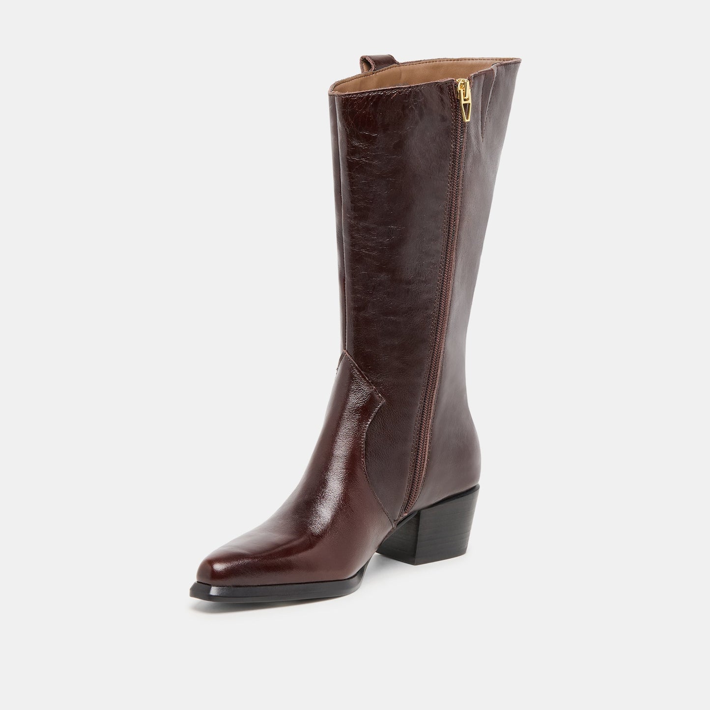 Vern Chocolate Leather Wide Calf Boots Dolce Vita Online