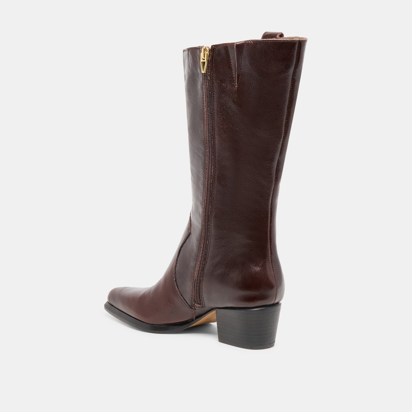 Vern Chocolate Leather Wide Calf Boots Dolce Vita Online