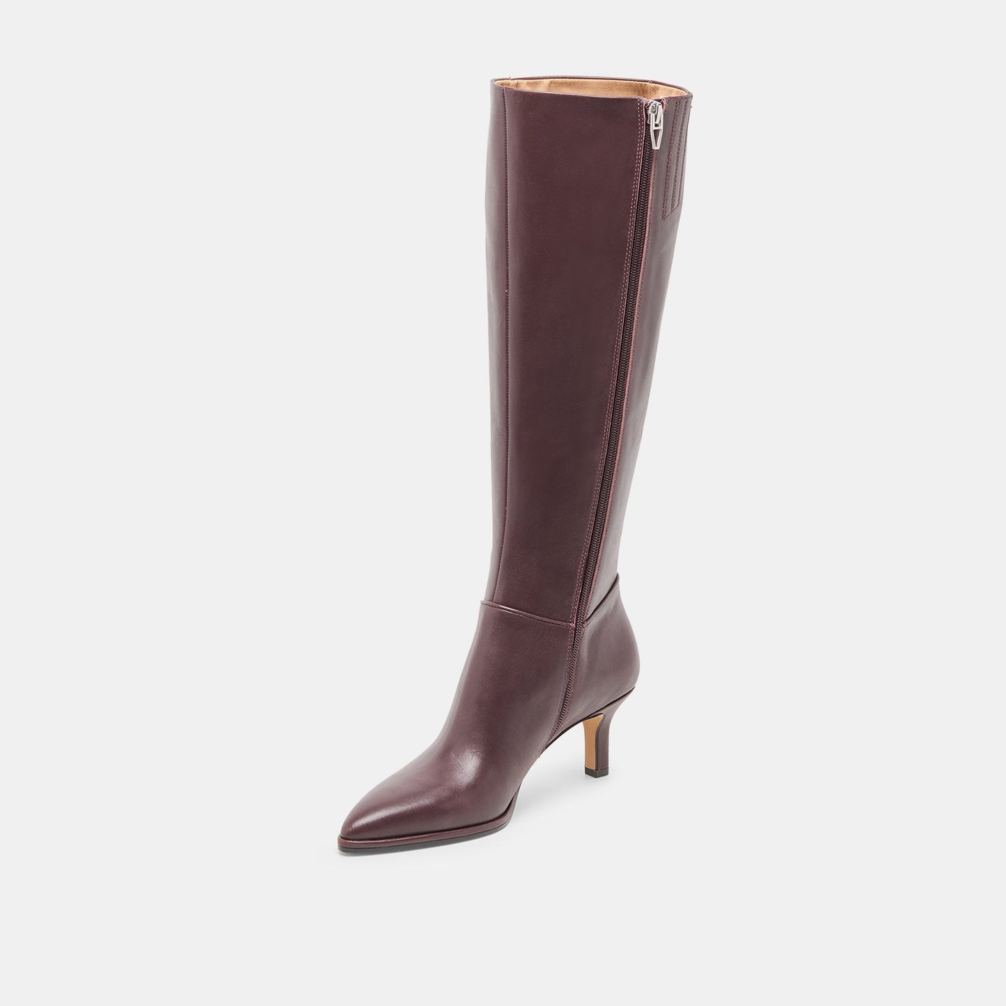 Aldy Mulberry Leather Wide Calf Boots Dolce Vita On sale