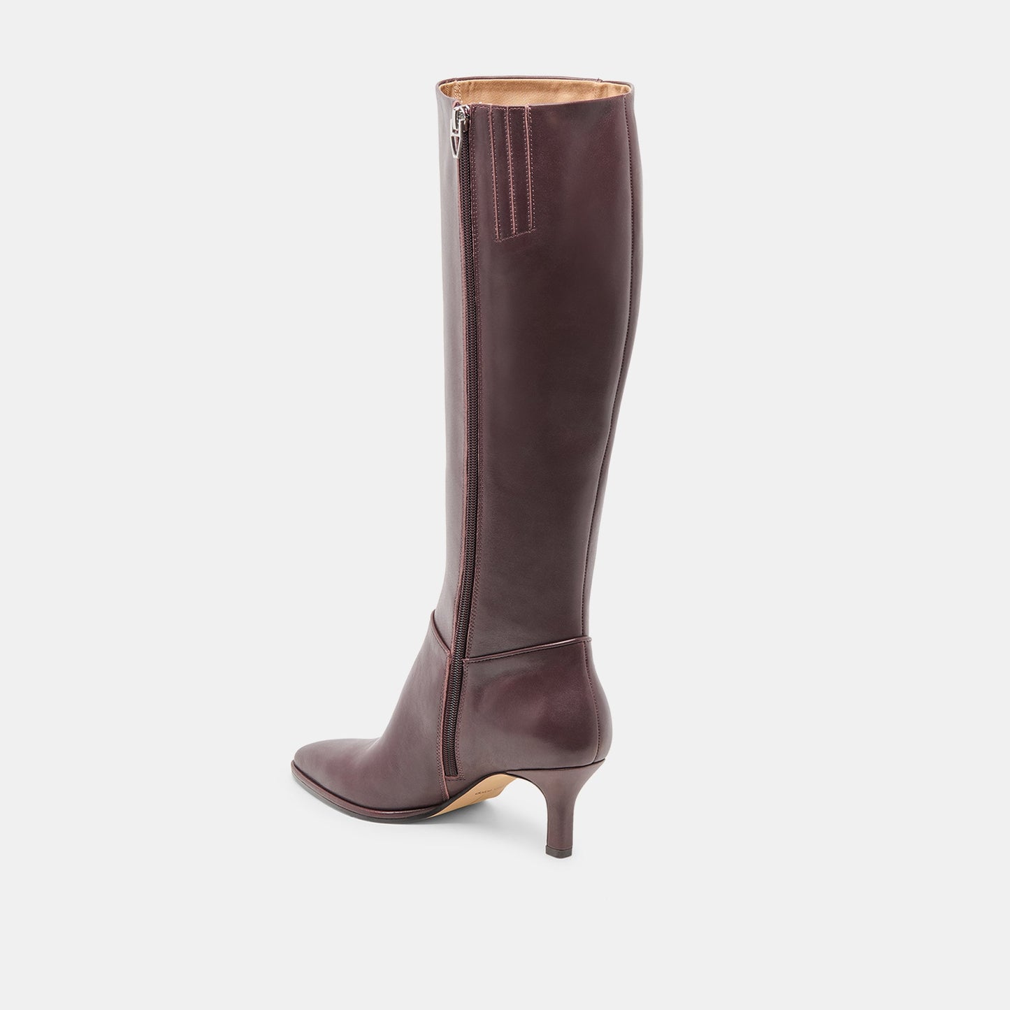 Aldy Mulberry Leather Wide Calf Boots Dolce Vita On sale