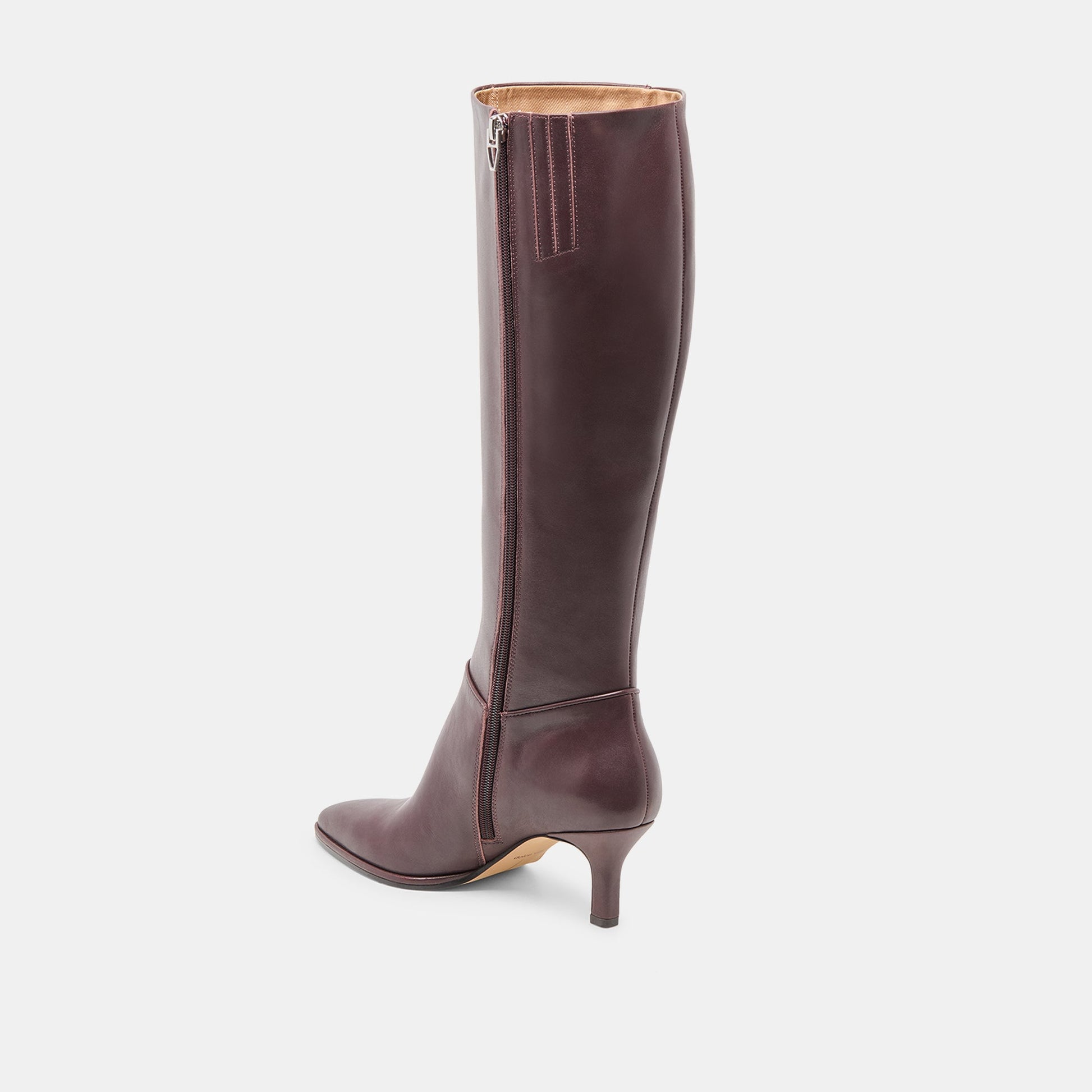 Aldy Mulberry Leather Wide Calf Boots Dolce Vita On sale