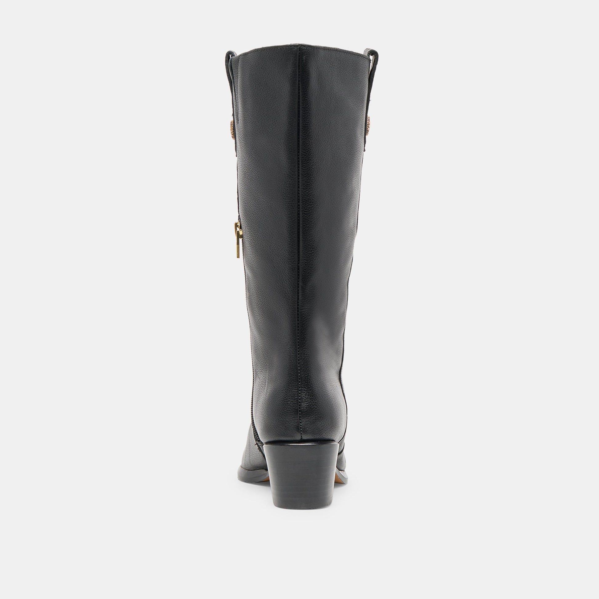 Vern Black Leather Wide Calf Boots Dolce Vita us